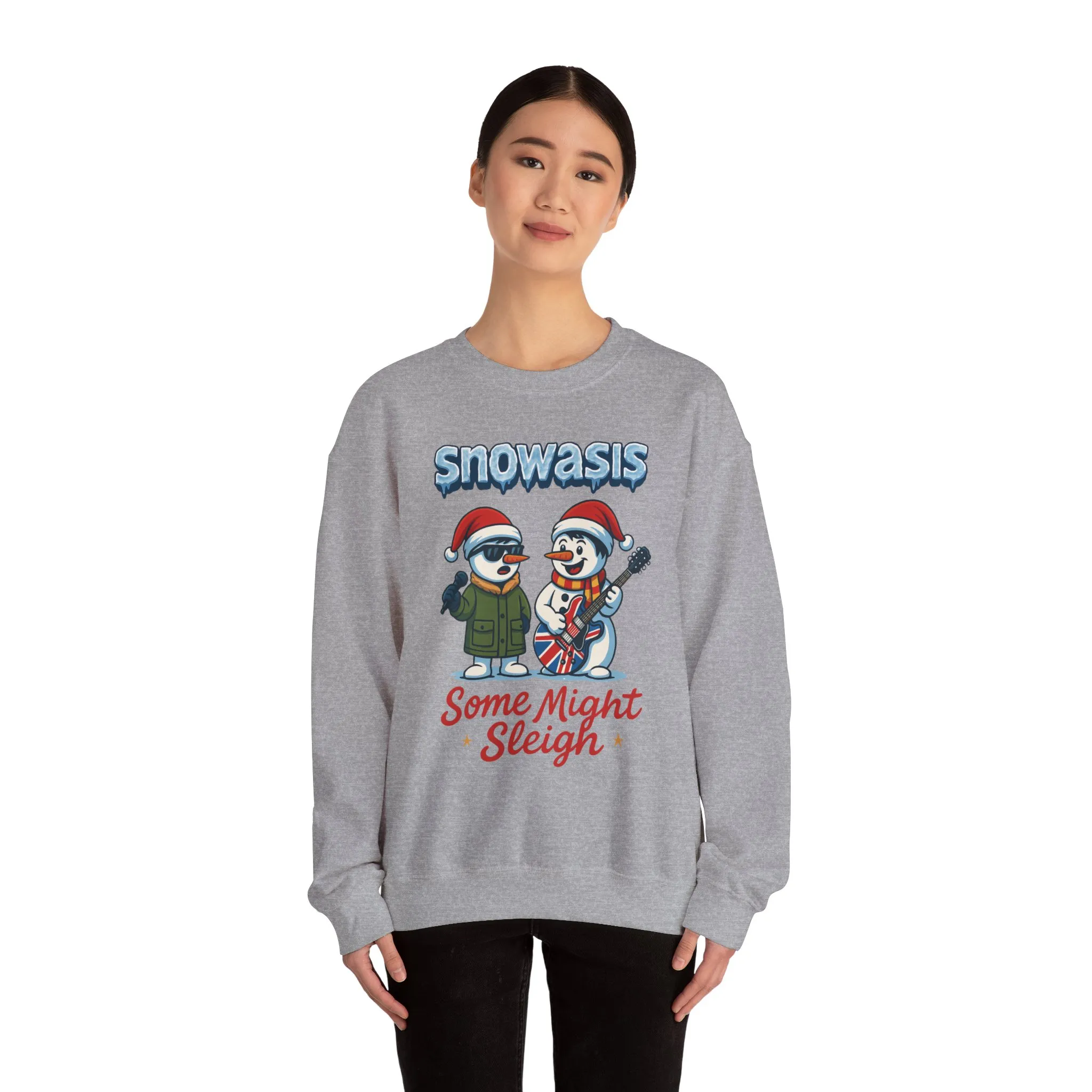 Snowasis Some Might Sleigh Women's Christmas Sweatshirt, Funny Retro Holiday Jumper - Image 8