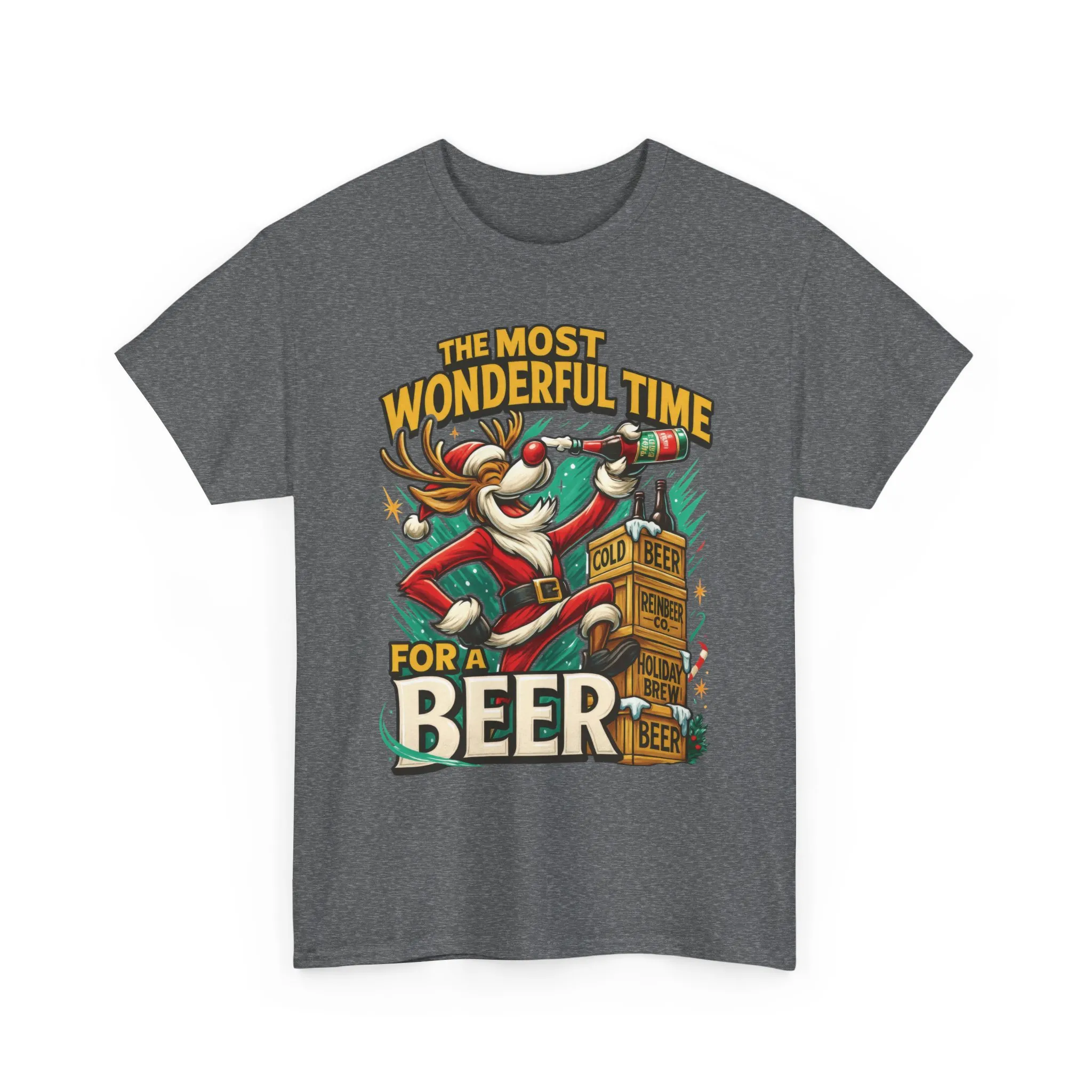 Funny Christmas Beer T-Shirt for Men, The Most Wonderful Time for a Beer - Image 13