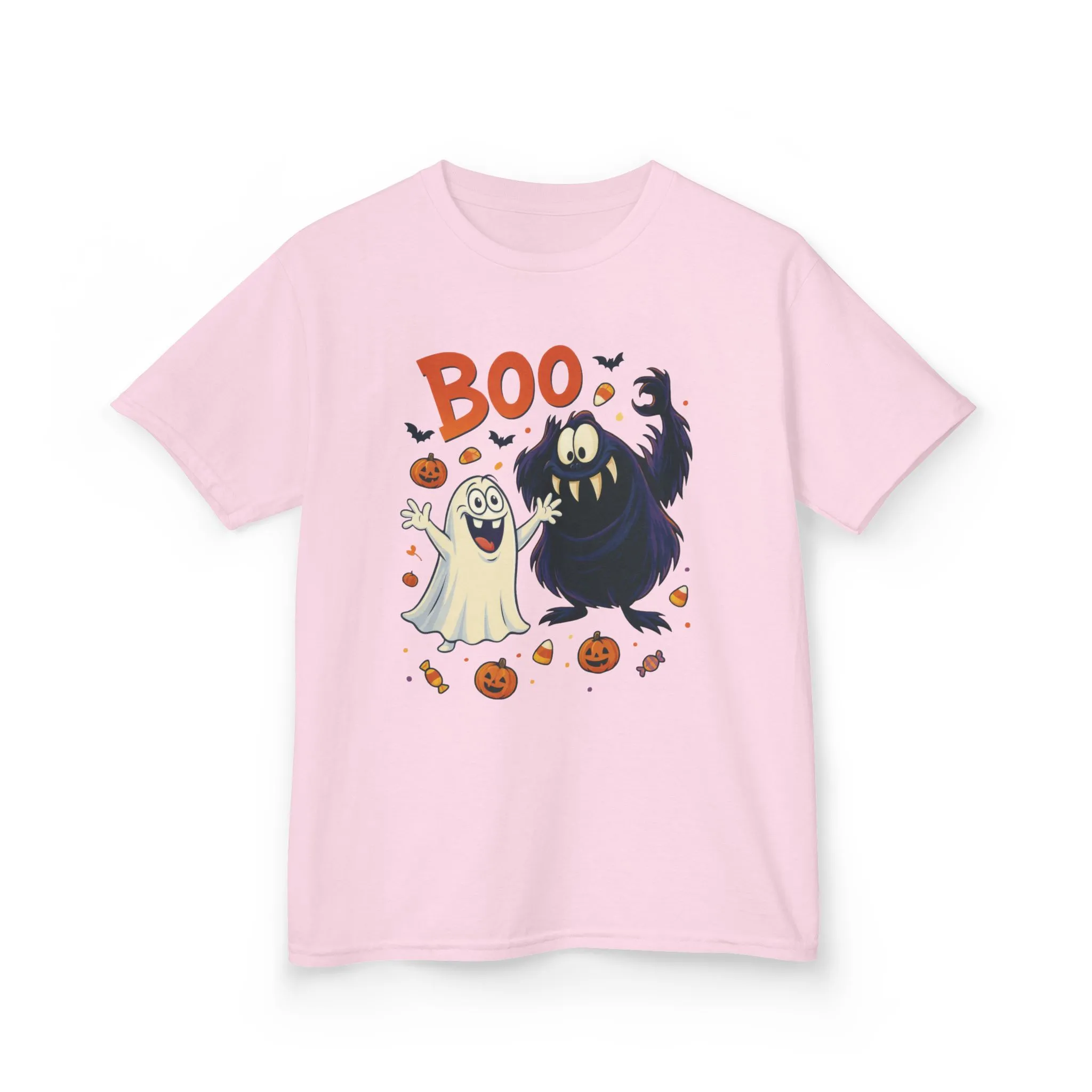 Kids Halloween T-Shirt BOO! Cute Ghost Monster Shirt, Funny Spooky Graphic Tee for Boys Girls, Halloween Costume Gift - Image 19