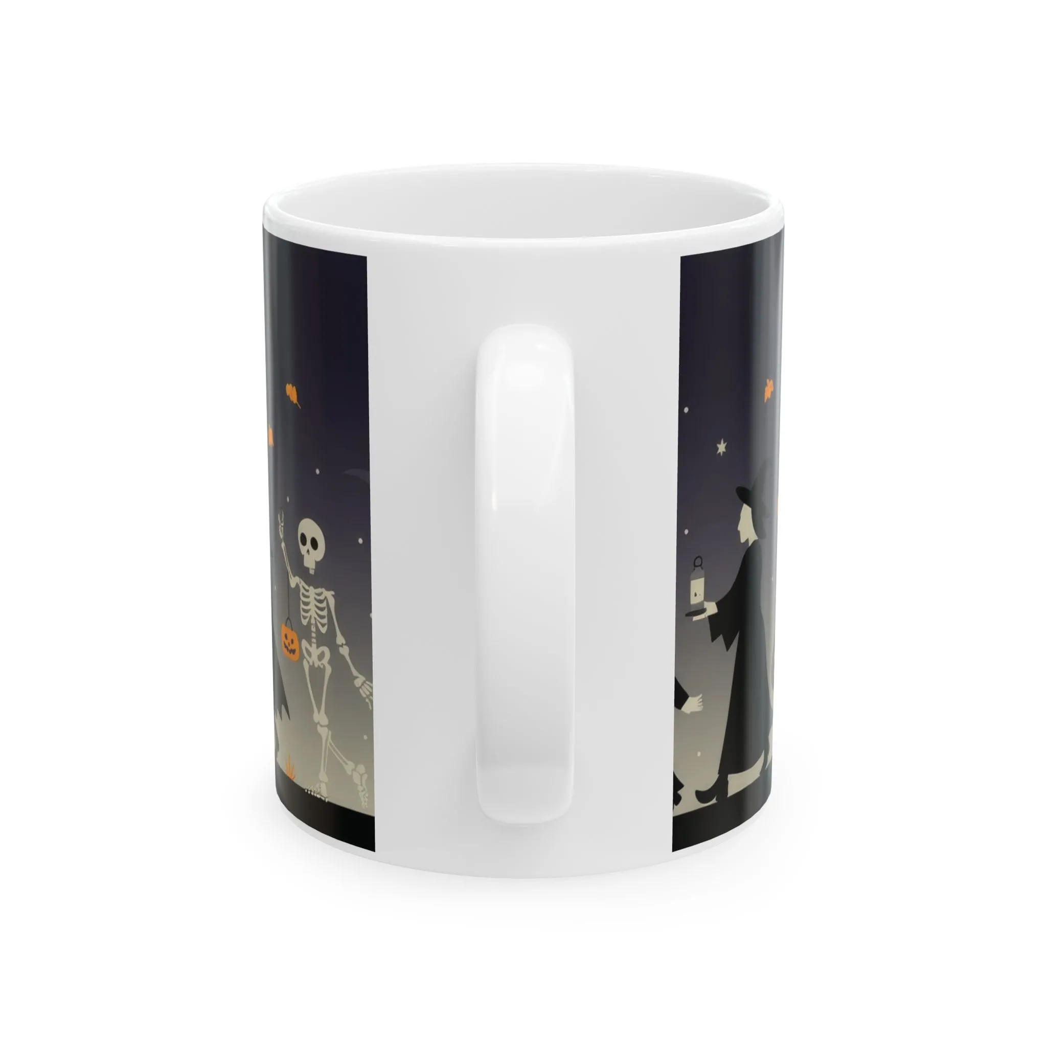 Halloween Night Parade Mug, Witches, Ghosts, Skeletons, Spooky Night Coffee Cup, Gothic Fall Gift for Her - HimCeramic Mug, (11oz, 15oz) - Image 3
