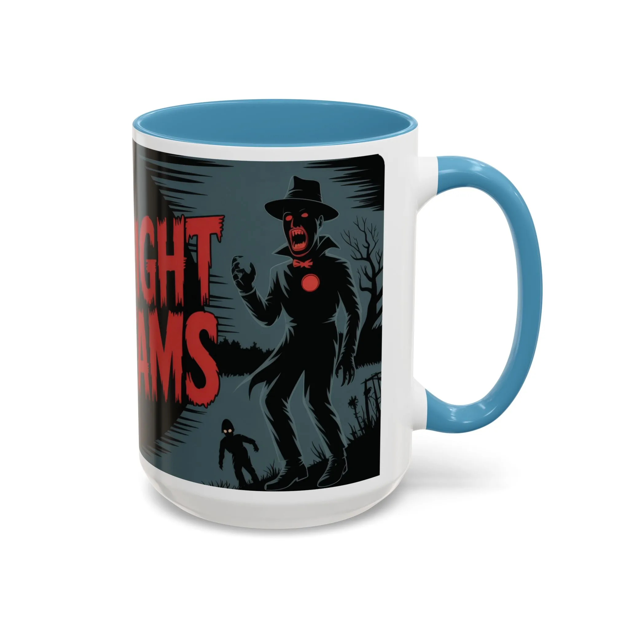 Midnight Screams Mug, Retro Horror Movie Poster Coffee Cup, Gothic Halloween Gift for Horror Lovers, Accent Coffee Mug (11, 15oz) - Image 22