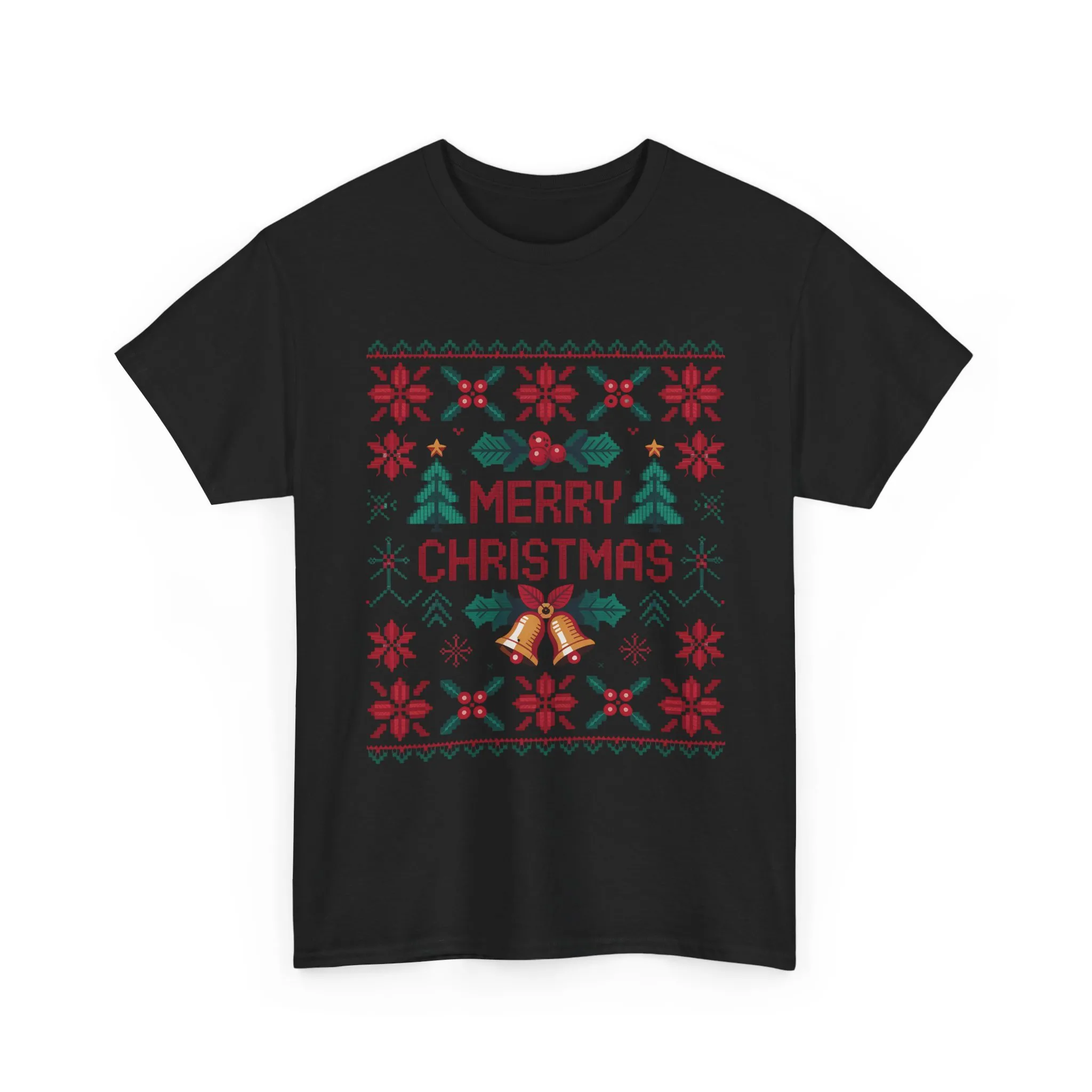 Merry Christmas Women's T-Shirt, Festive Holiday Tee, Classic Red - Green Christmas Outfit - Image 7