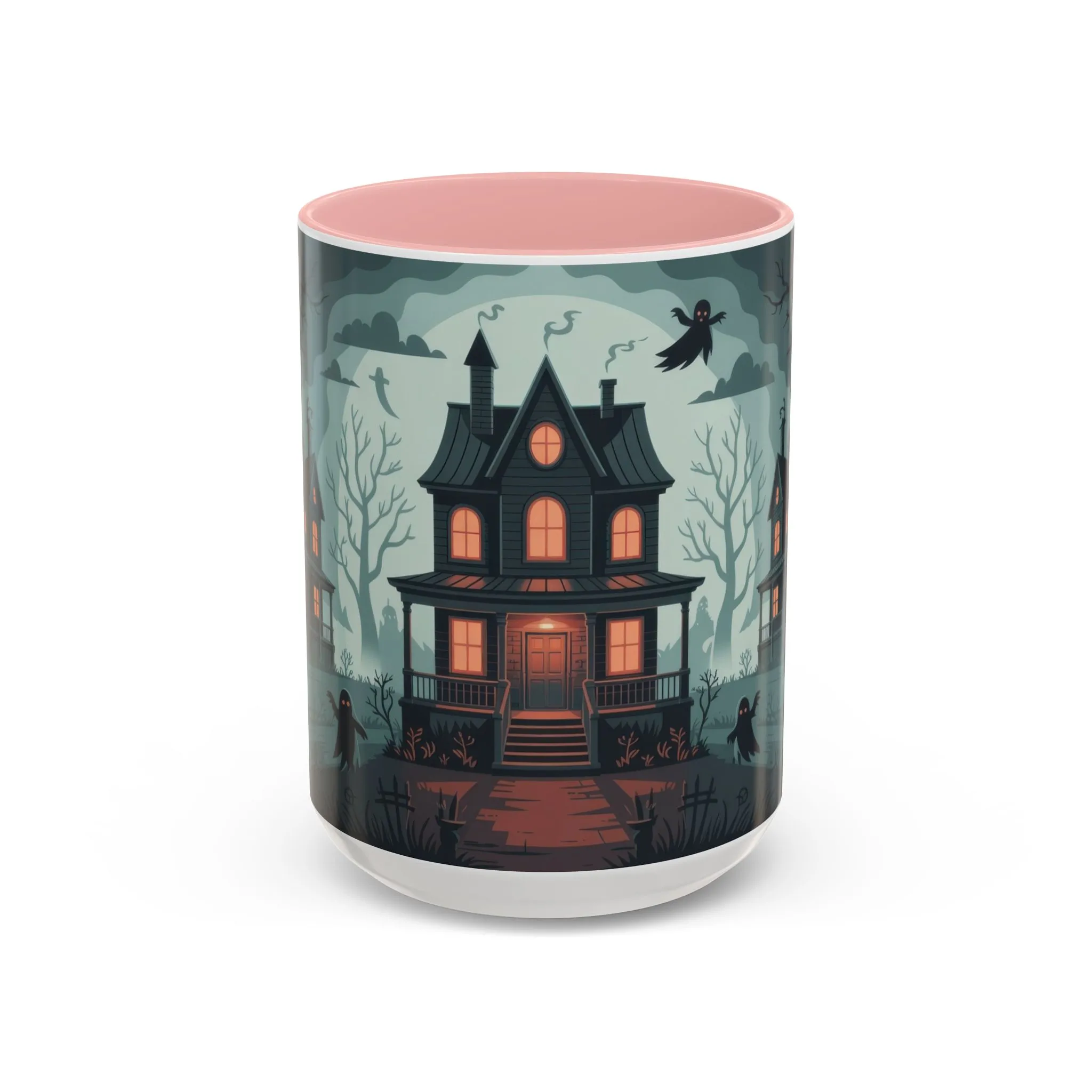 Haunted Mansion Mug, Ghostly Gothic Forest Coffee Cup, Spooky Haunted House Halloween Gift for Horror Lovers, Accent Coffee Mug (11, 15oz) - Image 11