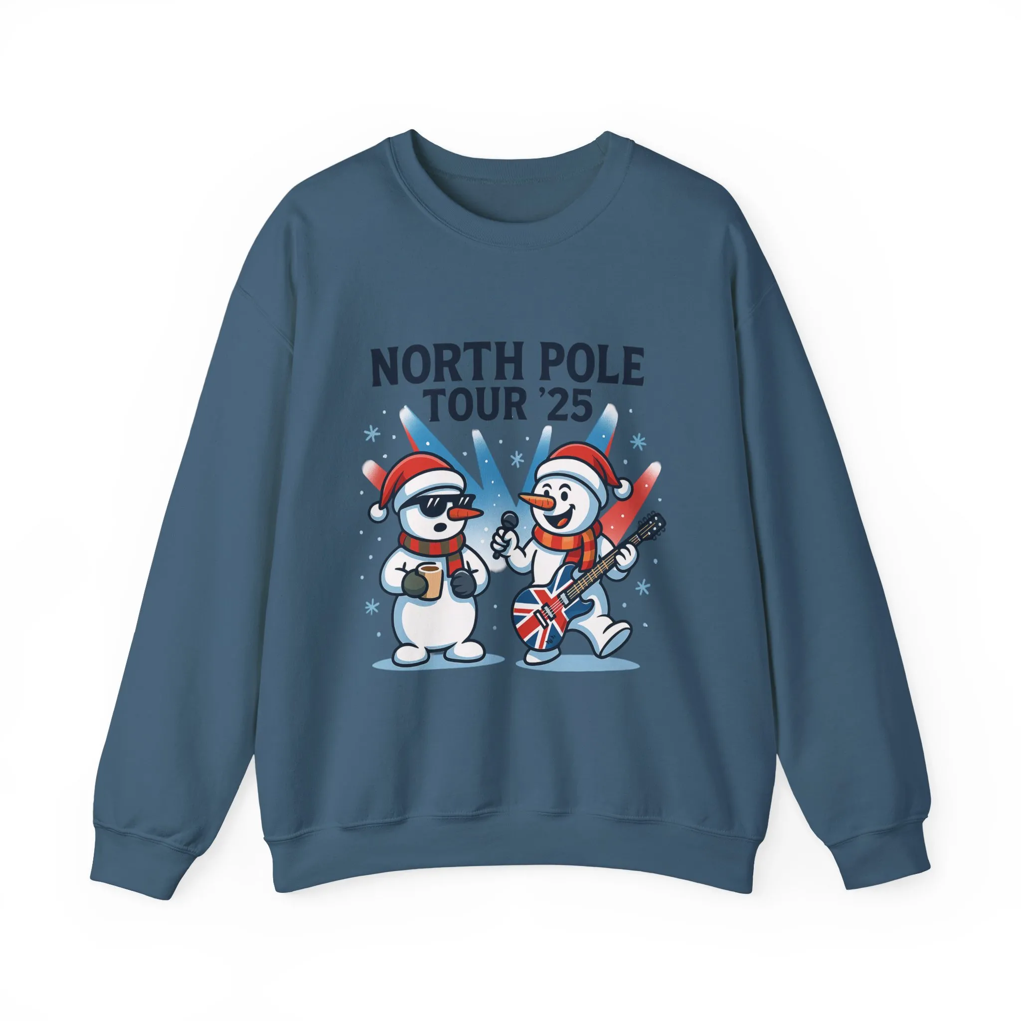 North Pole Tour 25 Men's Christmas Sweatshirt, Funny Rock Band Holiday Jumper - Image 16