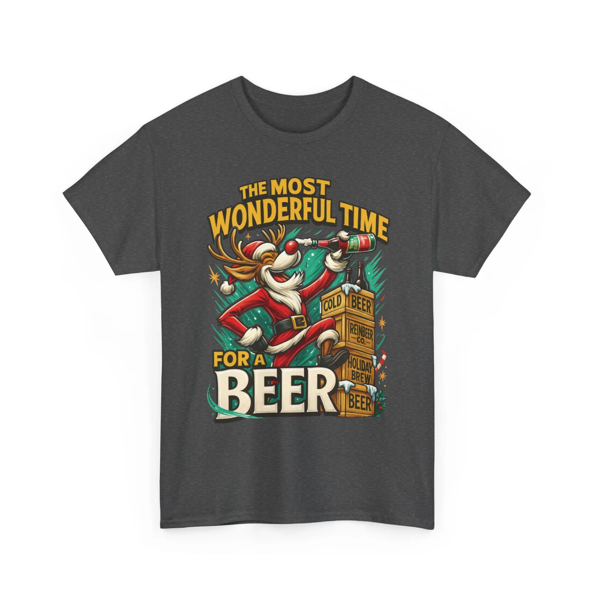 Funny Christmas Beer T-Shirt for Men, The Most Wonderful Time for a Beer - Image 16