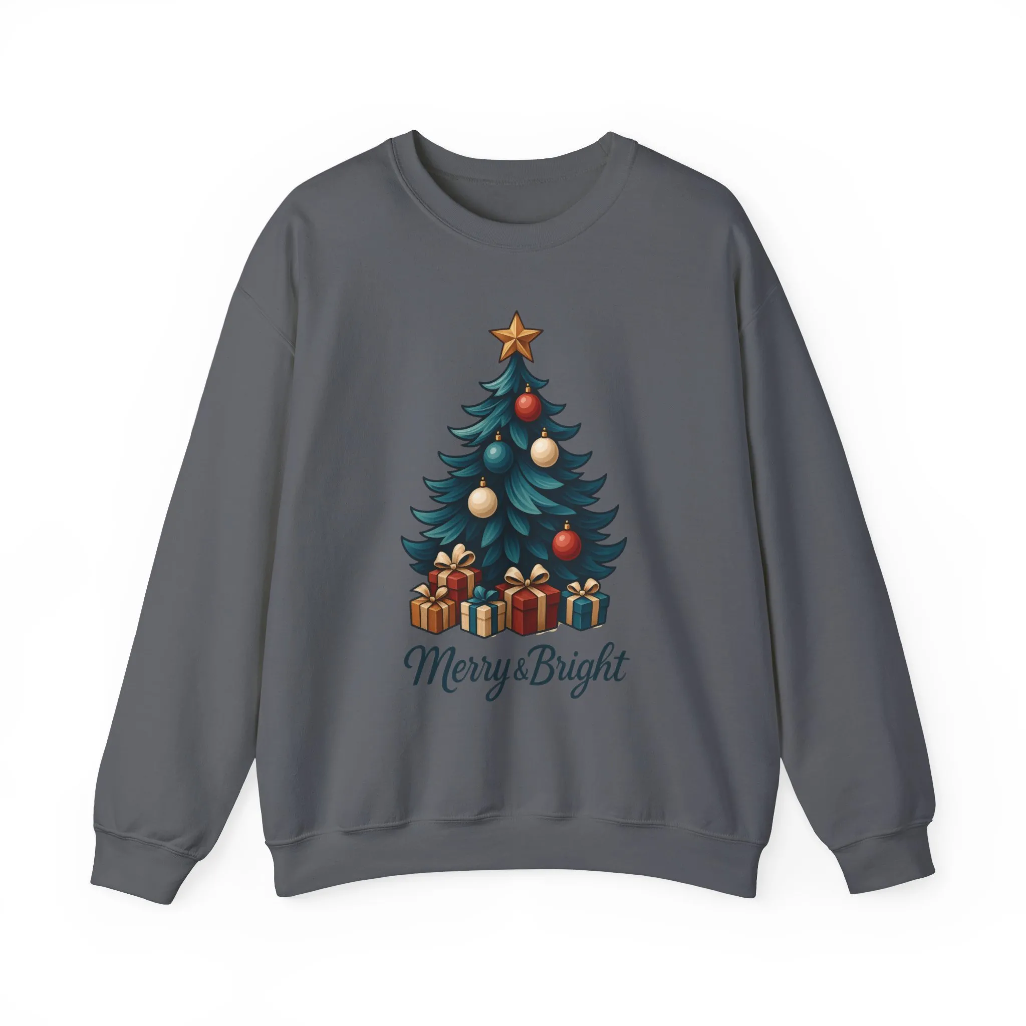 Merry & Bright Christmas Sweatshirt, Cozy Holiday Pullover - Image 19