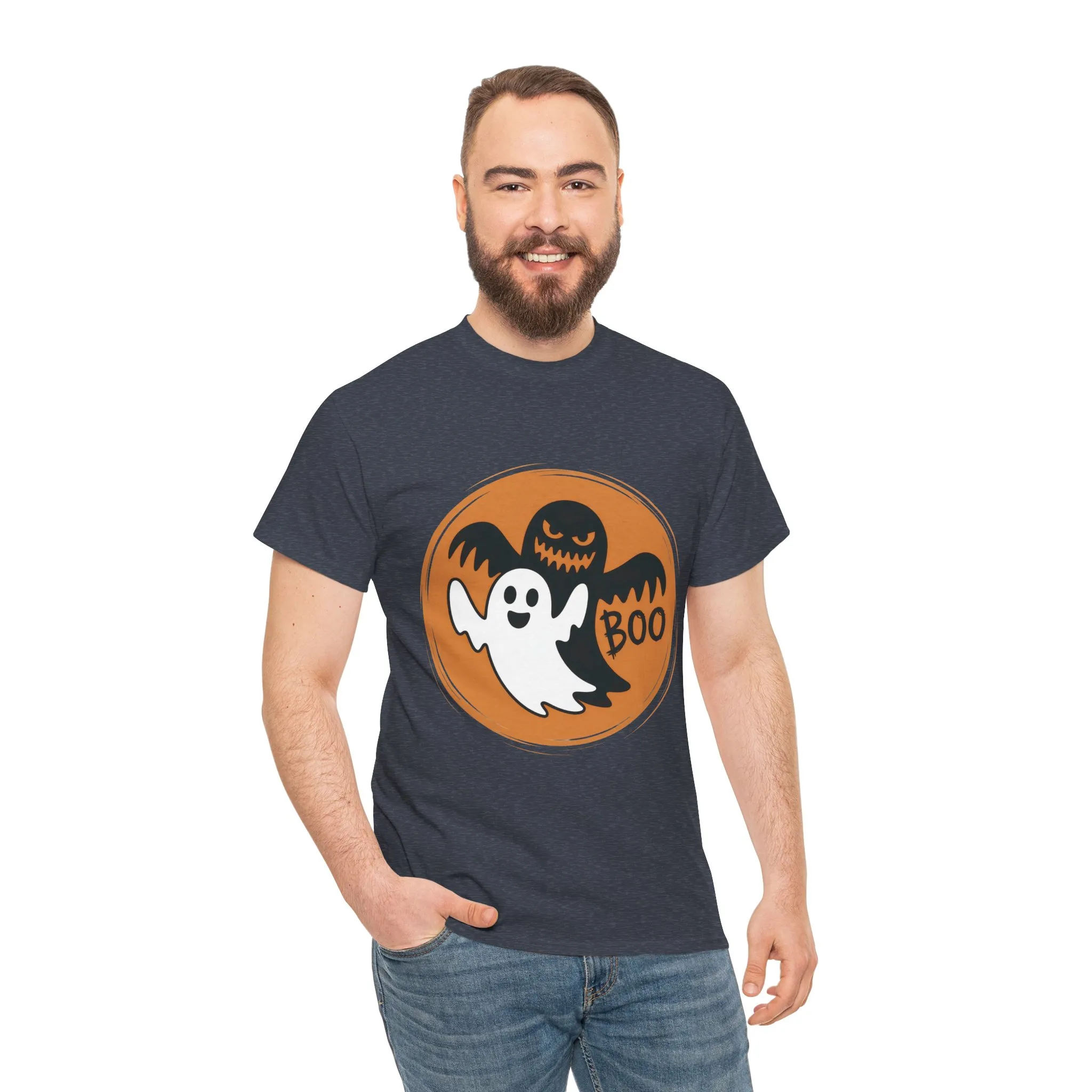 Halloween Ghost Men's T-Shirt, Cute Spooky BOO Tee, Men's Funny Scary Shirt for Men - Image 23