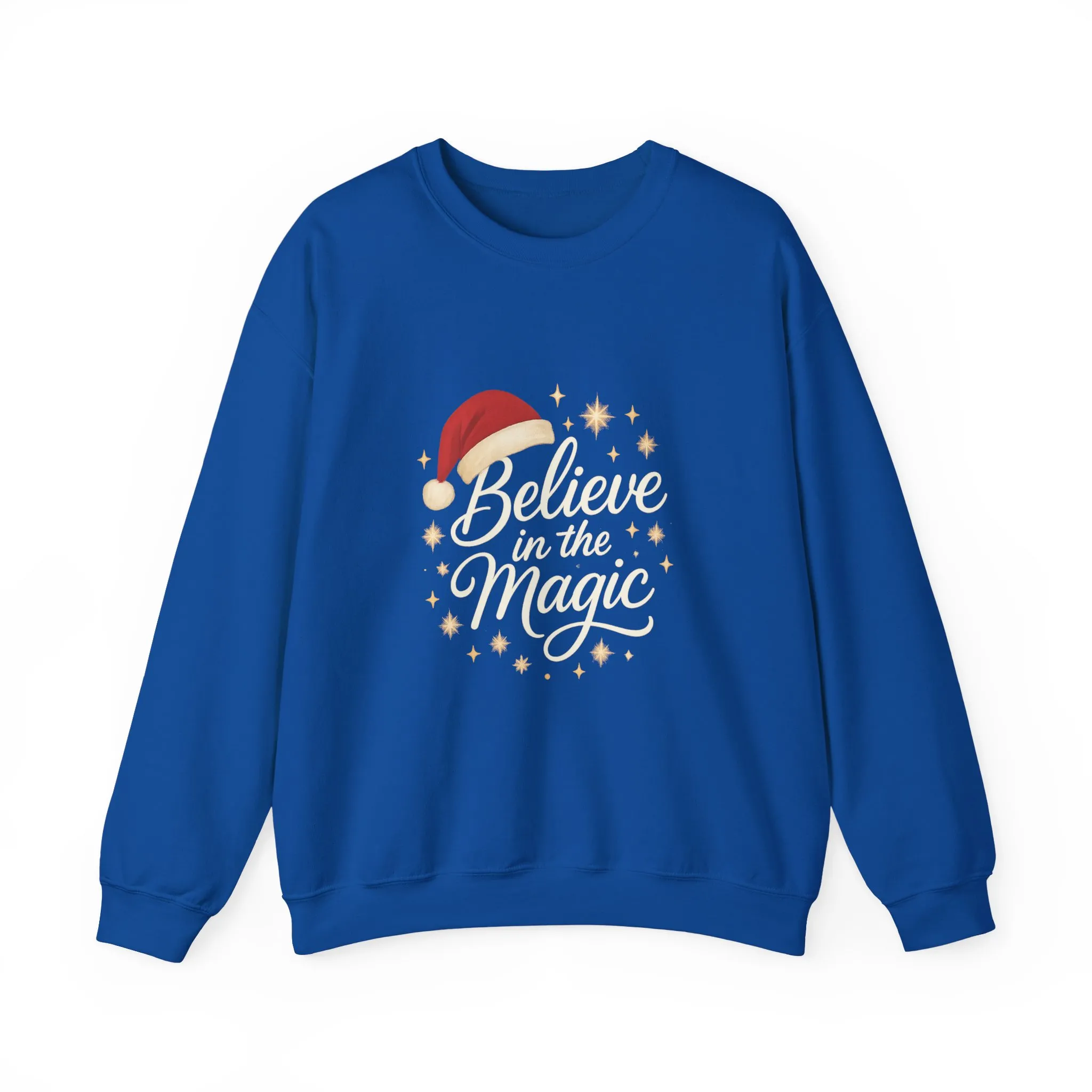 Believe in the Magic Women's Christmas Shirt, Santa Hat Holiday Cozy Sweatshirt, Women's Heavy Blend™ Crewneck Sweatshirt - Image 16