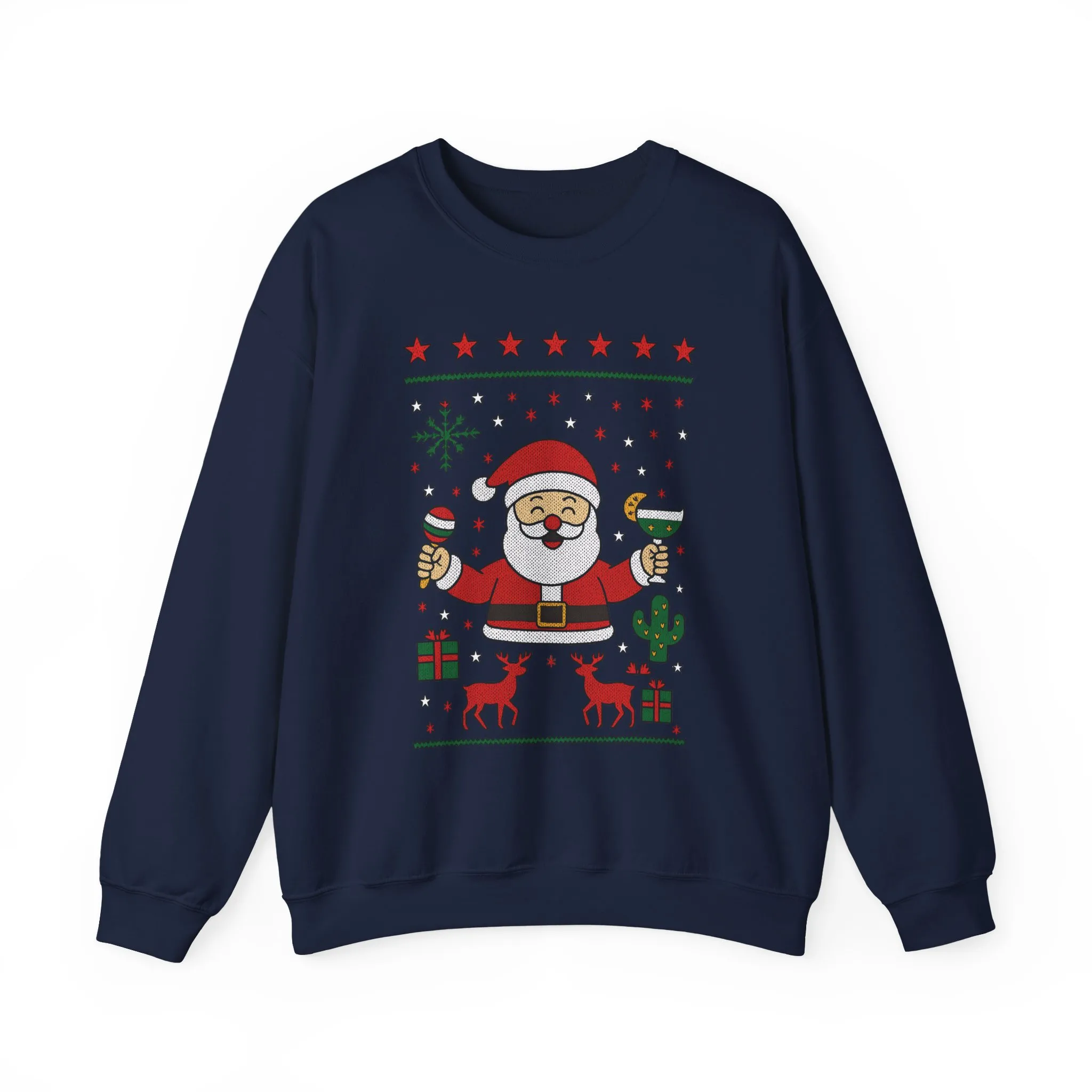 Funny Santa Women's Christmas Sweatshirt, Holiday Party Pullover - Image 13