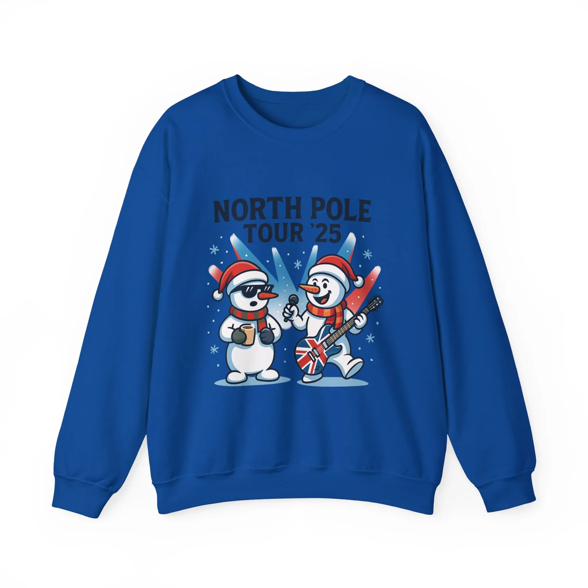 North Pole Tour 25 Men's Christmas Sweatshirt, Funny Rock Band Holiday Jumper - Image 22