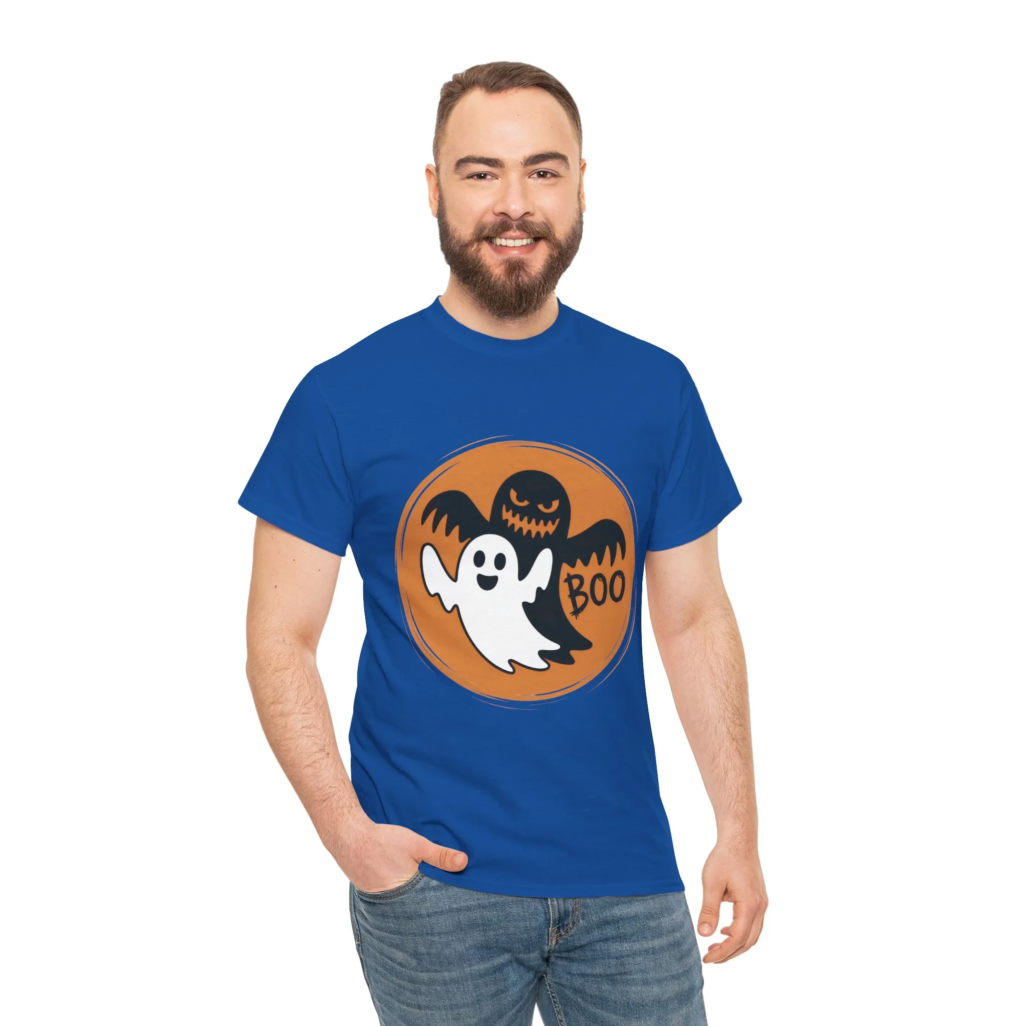 Halloween Ghost Men's T-Shirt, Cute Spooky BOO Tee, Men's Funny Scary Shirt for Men - Image 17
