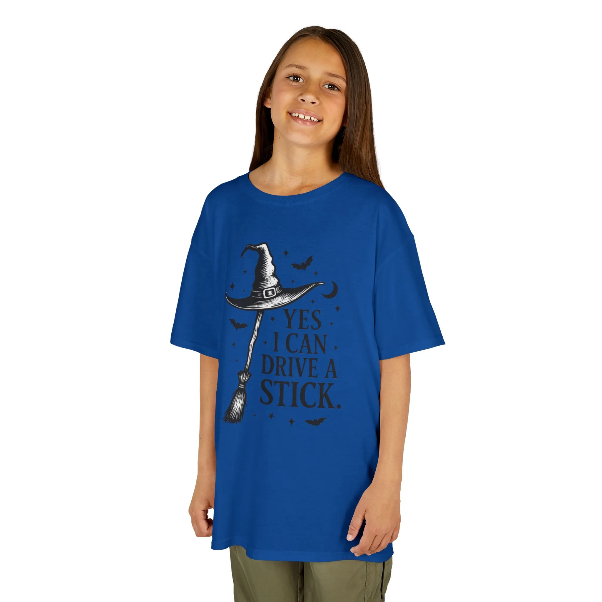 Yes I Can Drive a Stick Girls Witch T-Shirt, Cute Halloween Shirt for Kids, Girls Halloween Tee - Image 14
