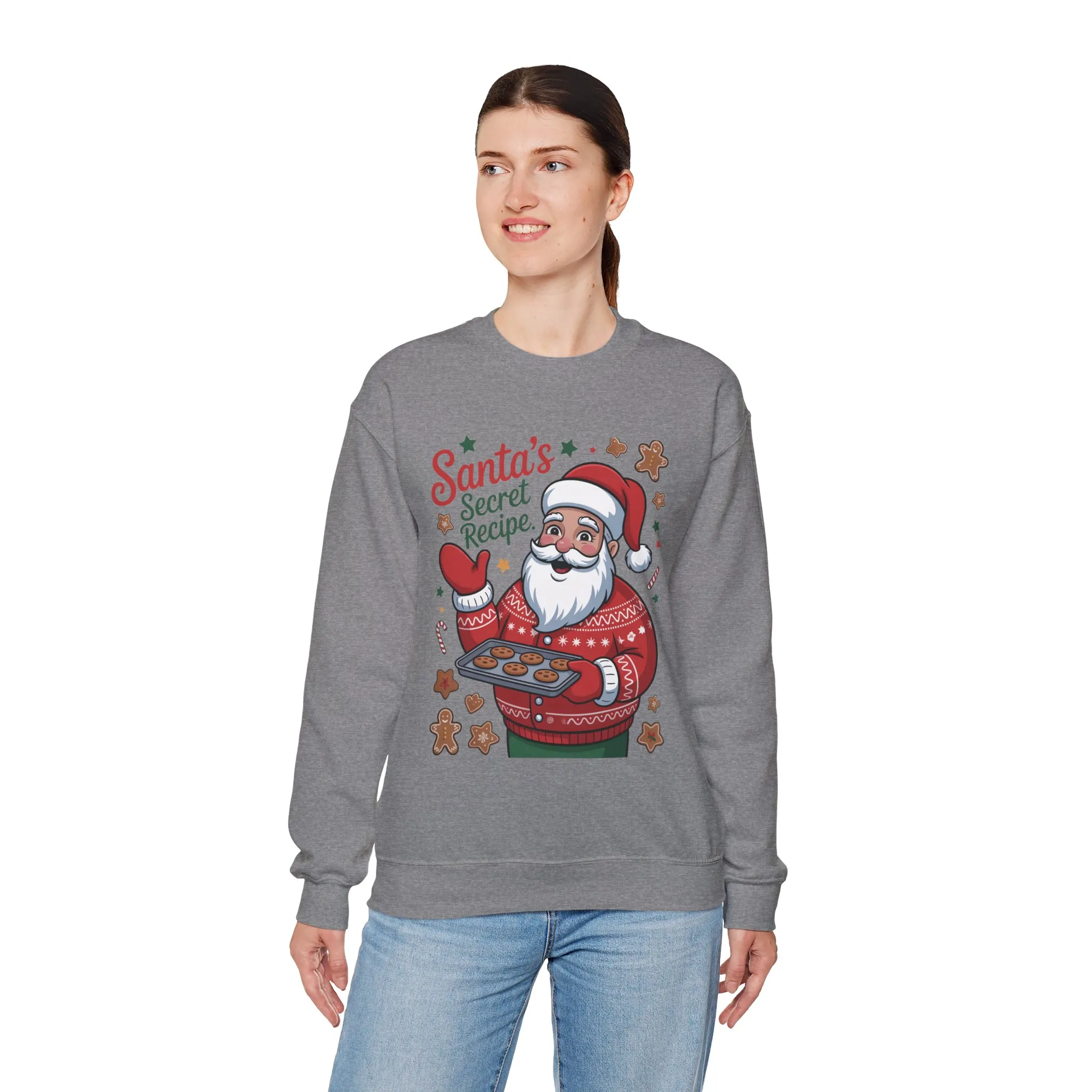 Santa's Secret Recipe Sweatshirt, Funny Christmas Baking Sweater - Image 15