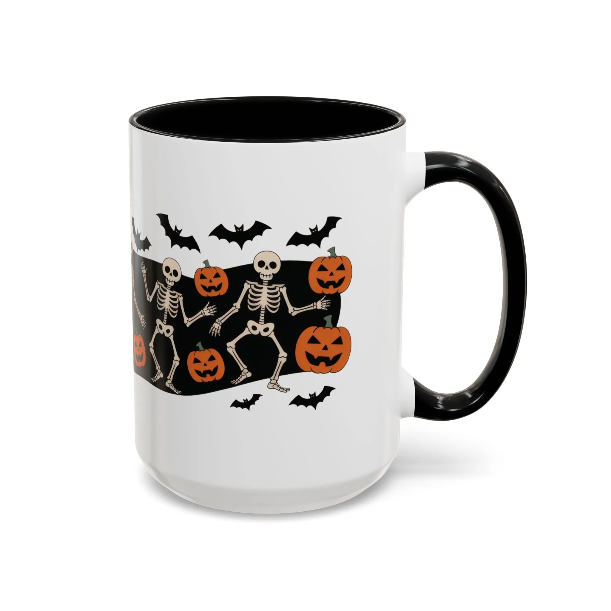 Dancing Skeletons Halloween Mug, Funny Spooky Pumpkin Coffee Cup, Cute Skeleton Dance Mug, Festive Fall Gift, Accent Coffee Mug (11, 15oz) - Image 12