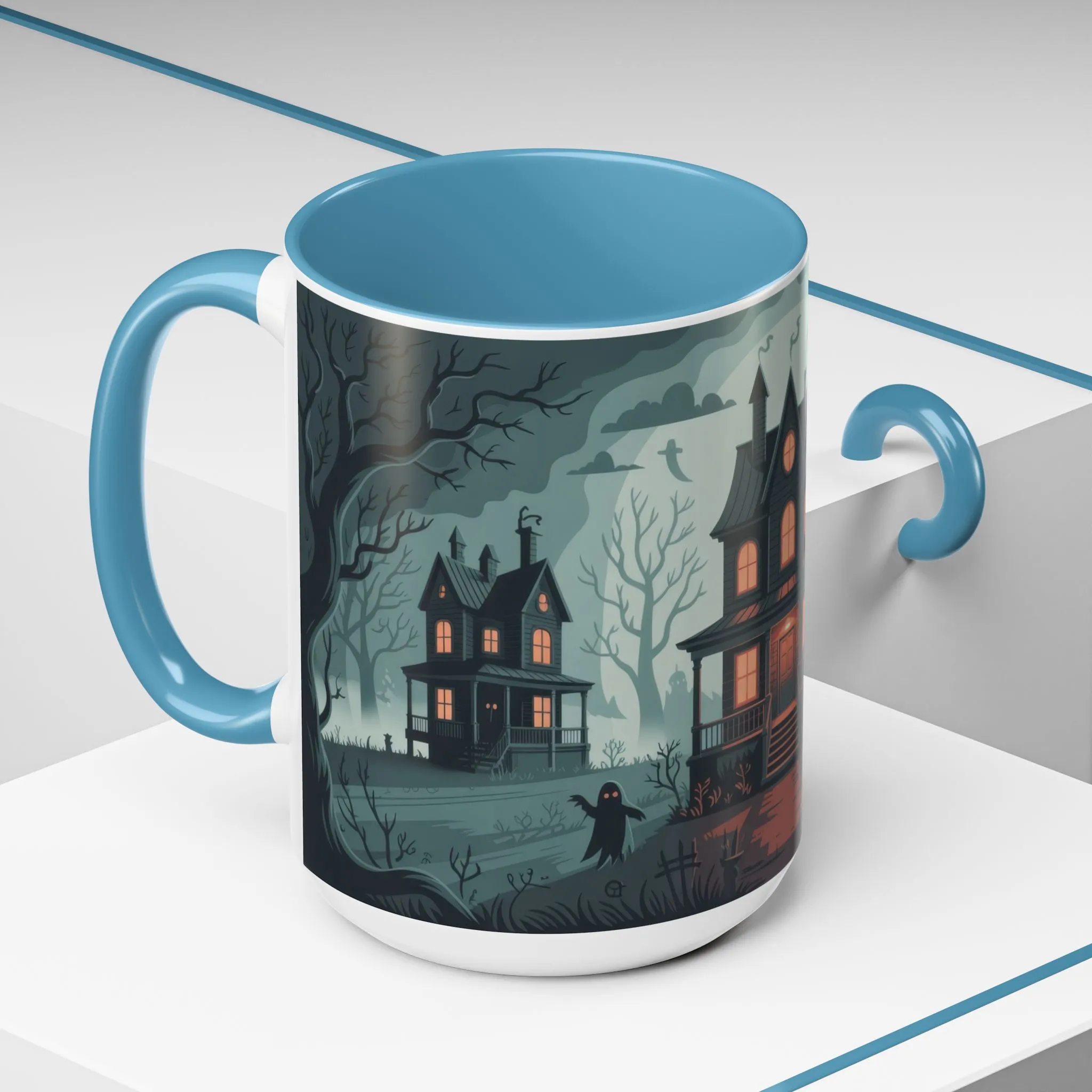 Haunted Mansion Mug, Ghostly Gothic Forest Coffee Cup, Spooky Haunted House Halloween Gift for Horror Lovers, Accent Coffee Mug (11, 15oz) - Image 25