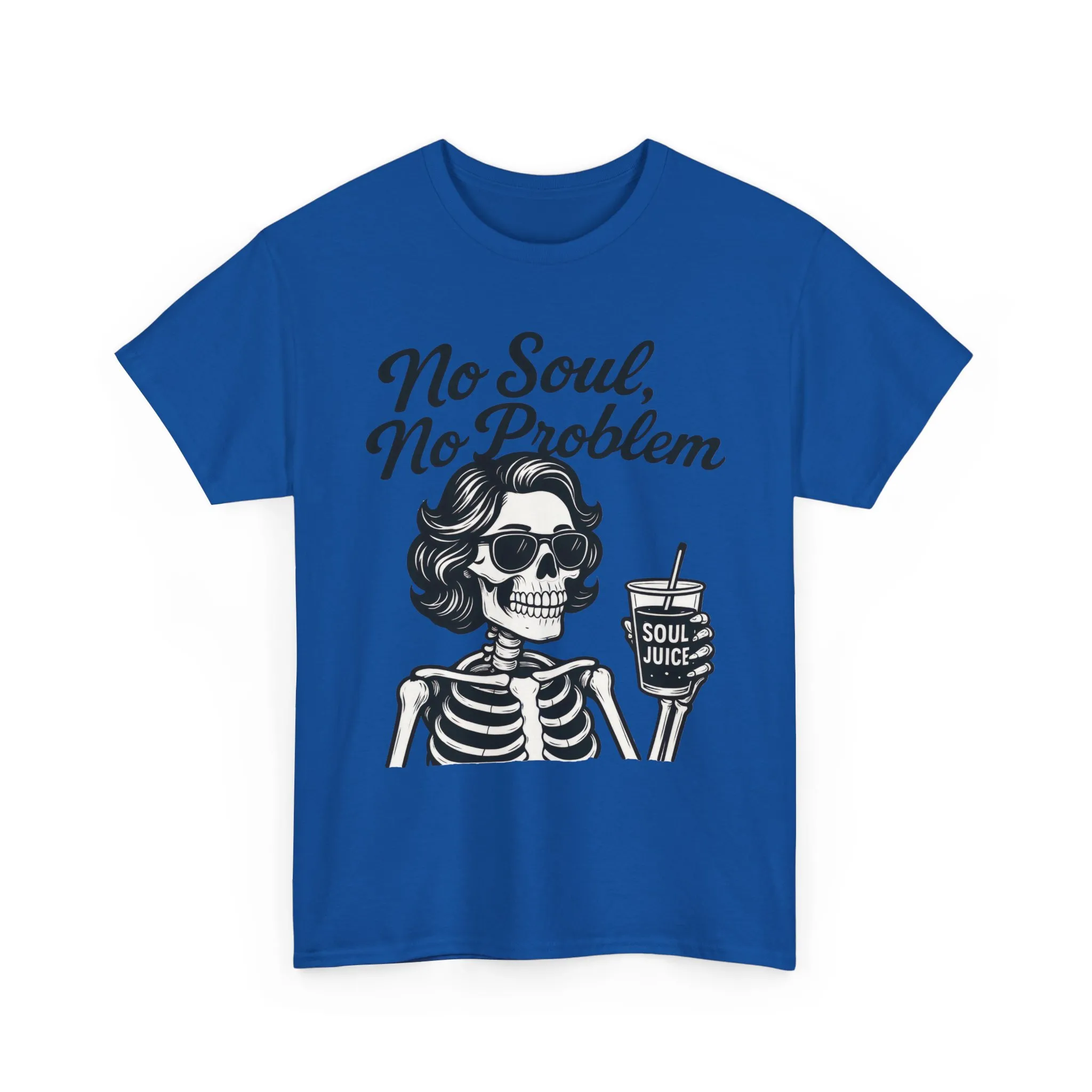 No Soul No Problem Skeleton T-Shirt for Women, Funny Gothic Skull Tee, Dark Humor Halloween Shirt, Spooky Retro Skeleton Top - Image 13