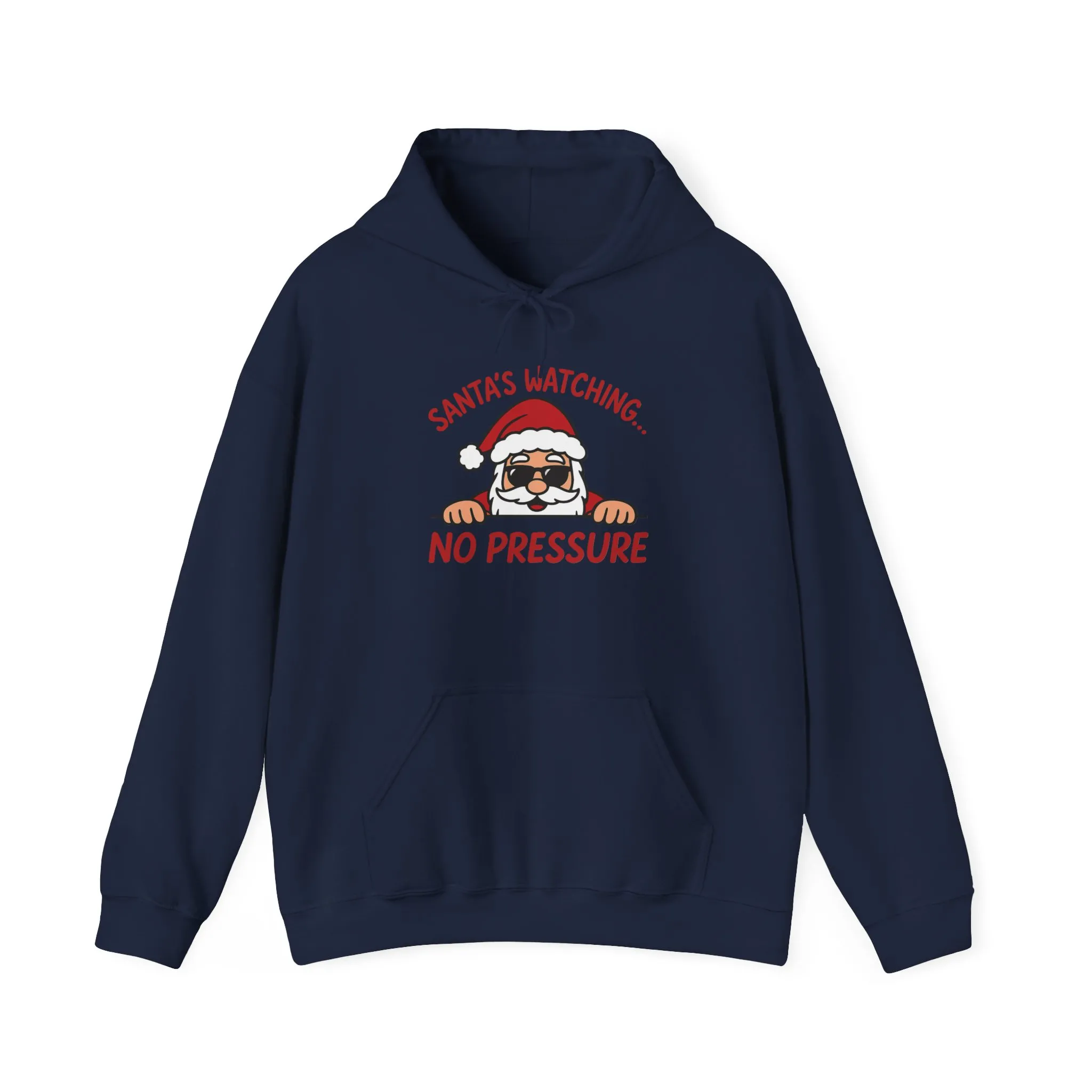 Sant's Watching No Pressure Women's Christmas Hoodie, Funny Holiday Sweatshirt - Image 25