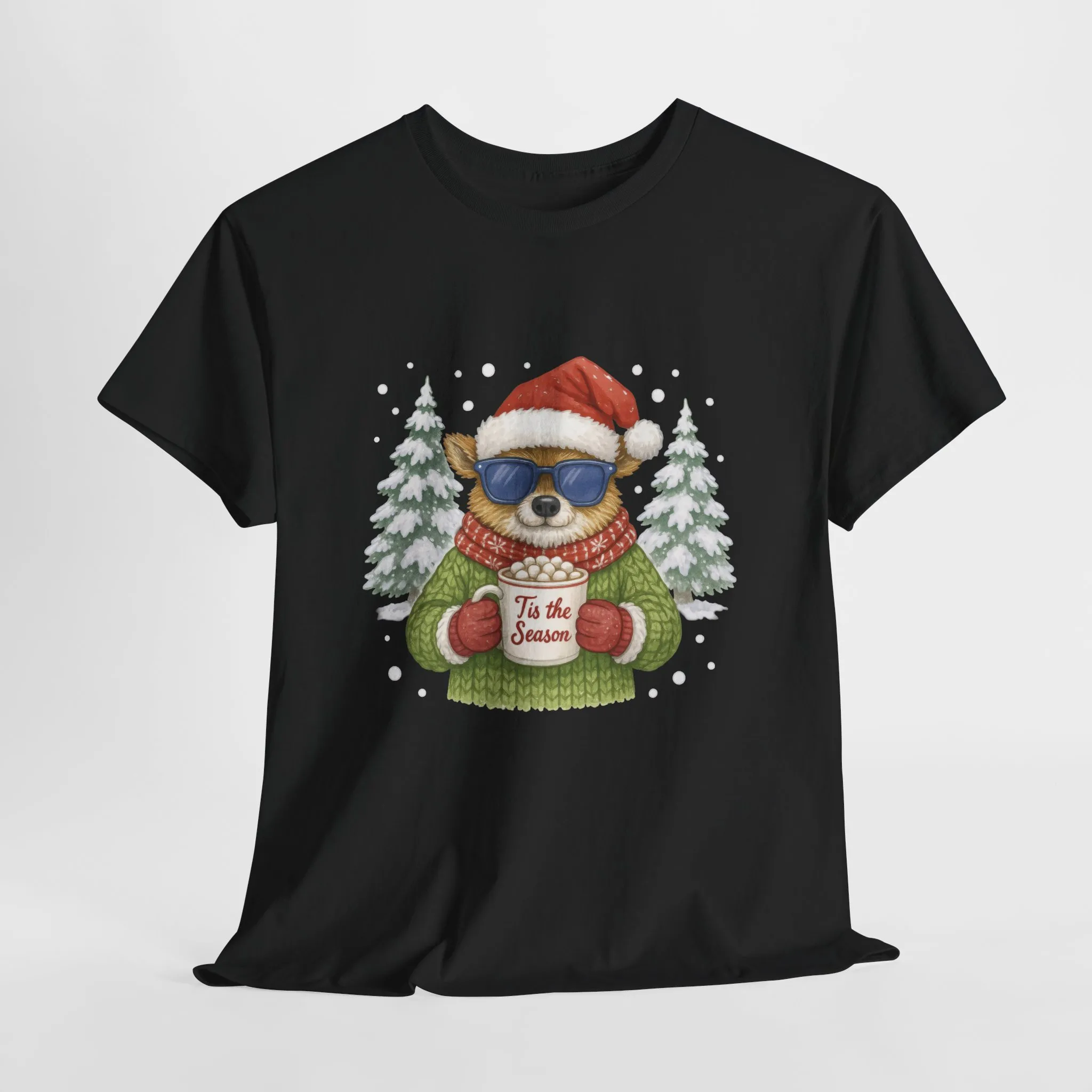 Women's Tis the Season Christmas T-Shirt, Cool Reindeer Holiday Tee - Image 4
