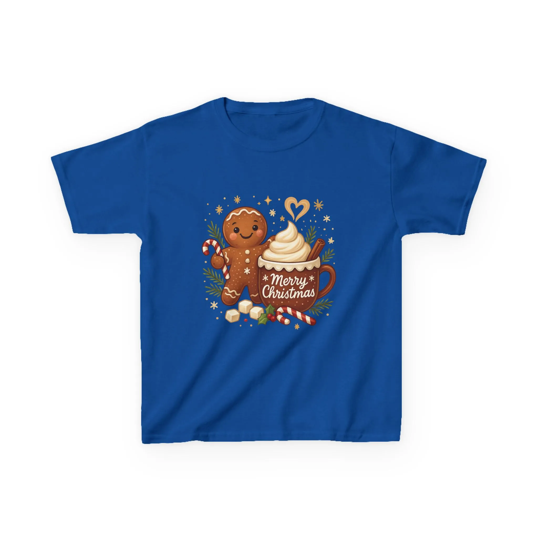 Gingerbread - Hot Cocoa Christmas Shirt for Kids, Cute Holiday Girls Tee, Kids Heavy Cotton™ Tee - Image 11