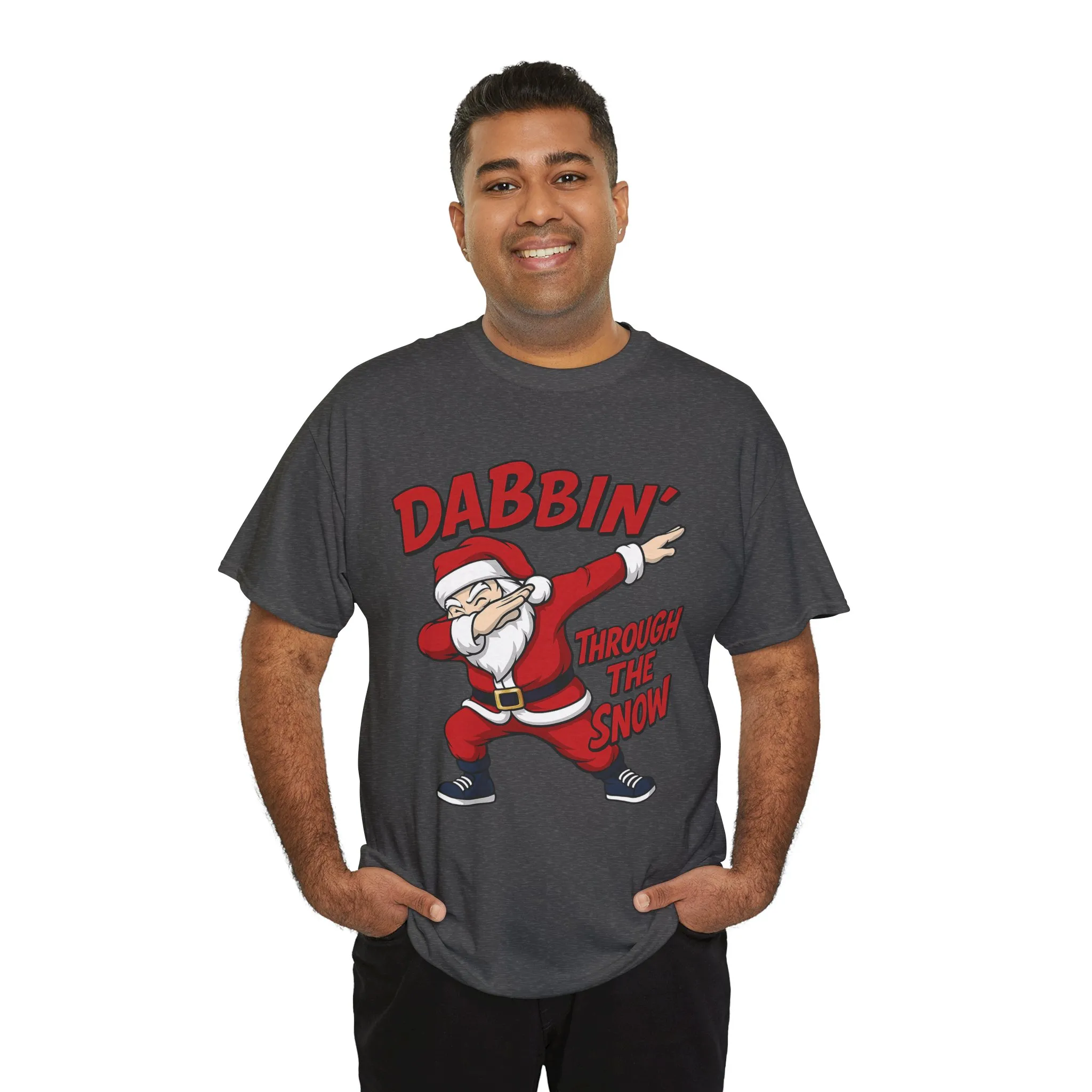 Dabbin Through The Snow Santa Men's Christmas T-Shirt, Funny Holiday Tee - Image 20