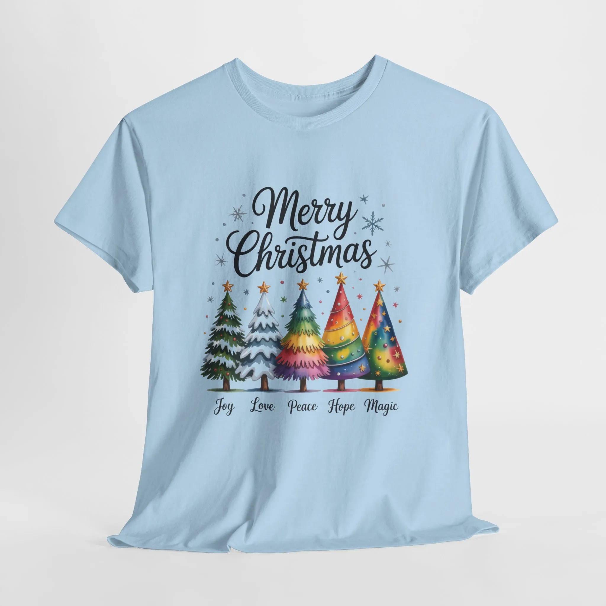 Merry Christmas Women's T-Shirt, Joy Love Peace Hope Magic Holiday Tee - Image 4
