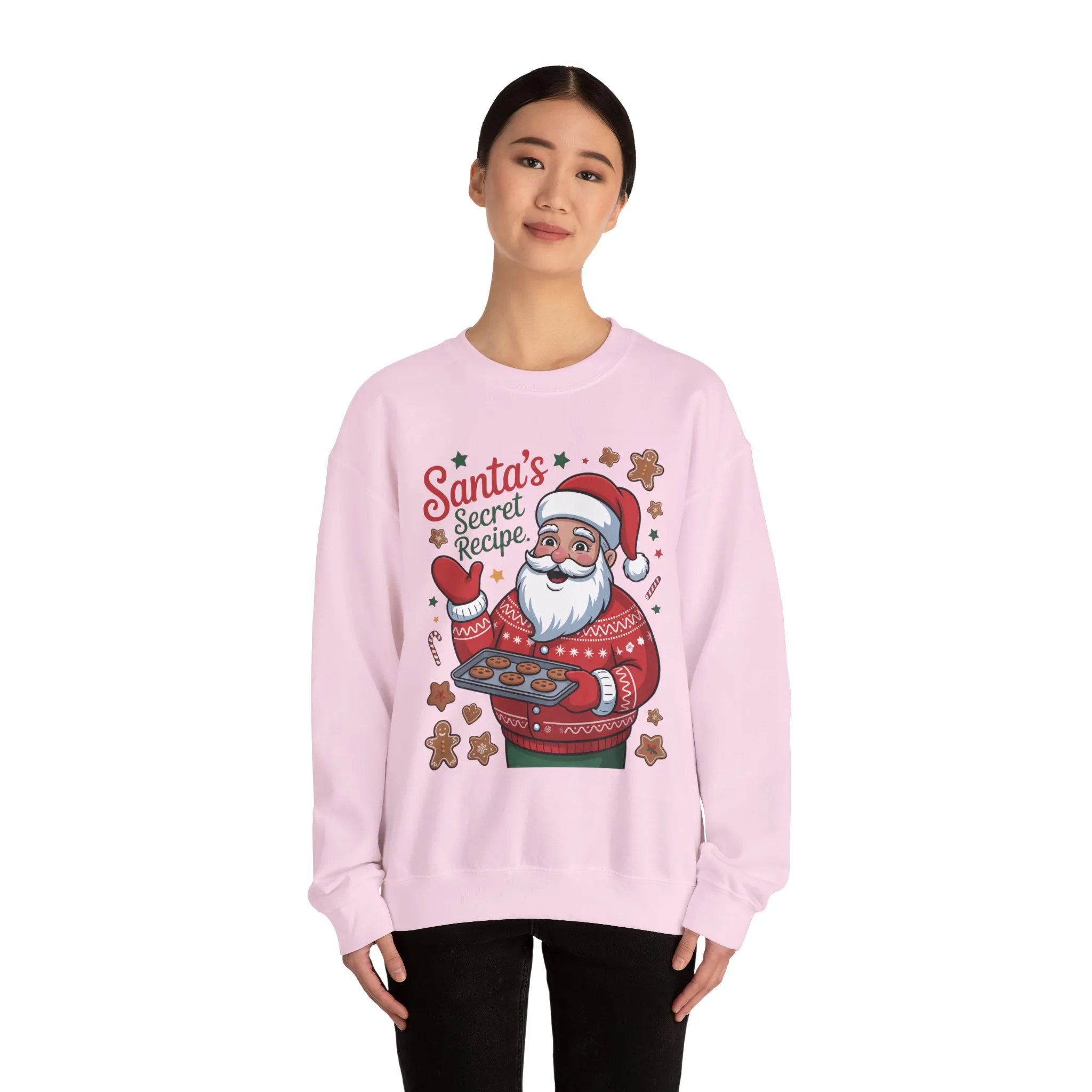 Santa's Secret Recipe Sweatshirt, Funny Christmas Baking Sweater - Image 23