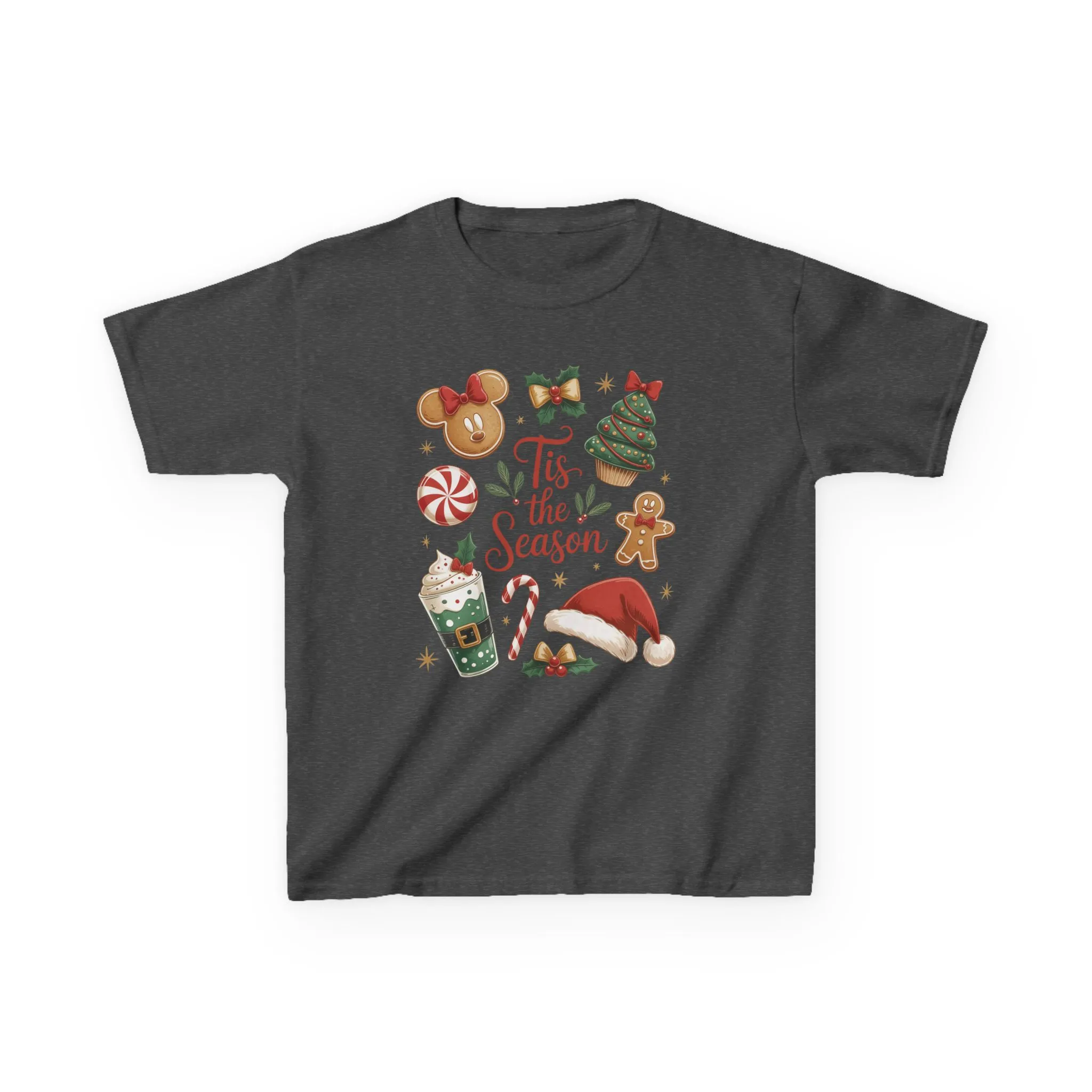 Tis the Season Christmas Shirt for Girls, Cute Holiday Cookie Tee, Kids Heavy Cotton™ Tee - Image 7