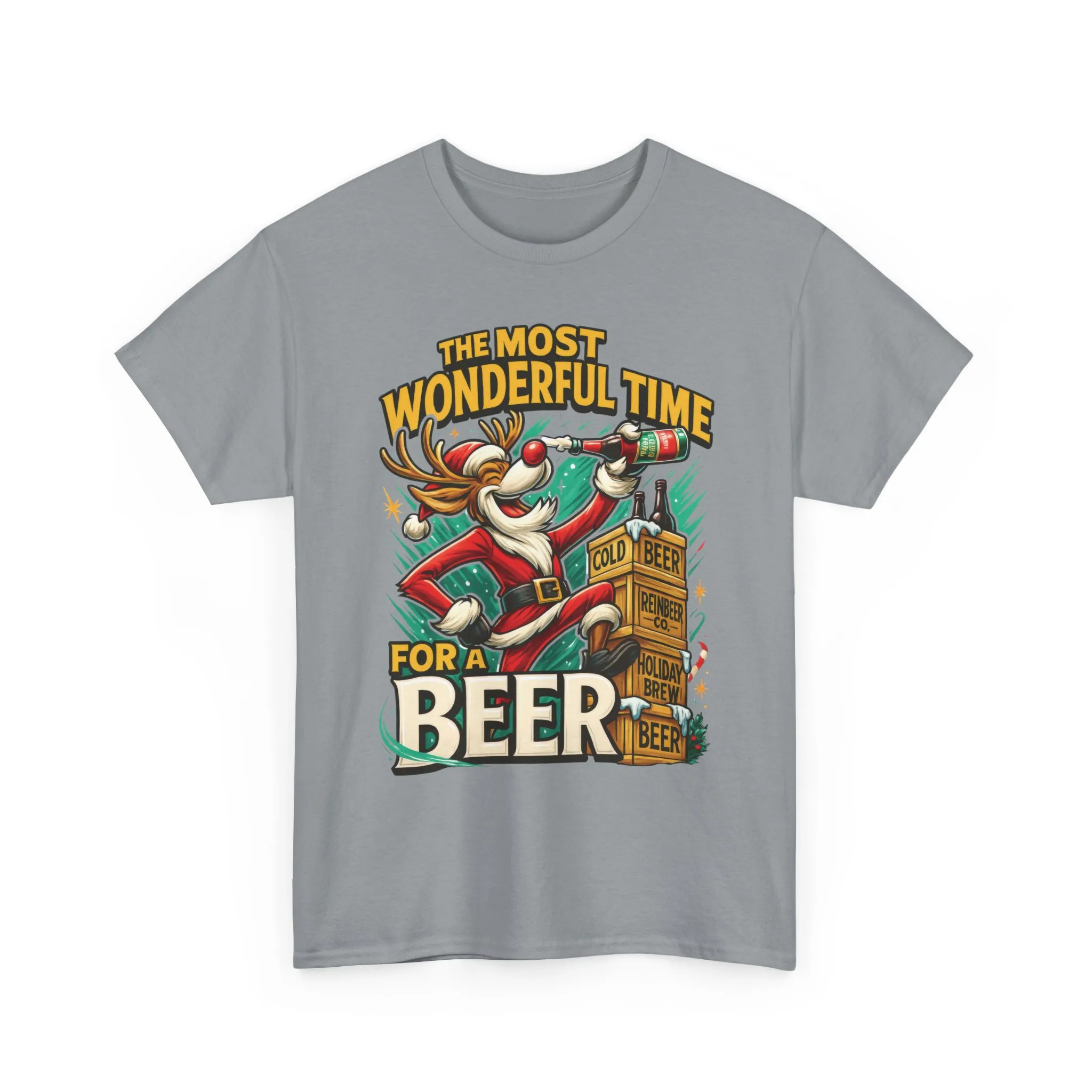 Funny Christmas Beer T-Shirt for Men, The Most Wonderful Time for a Beer - Image 10