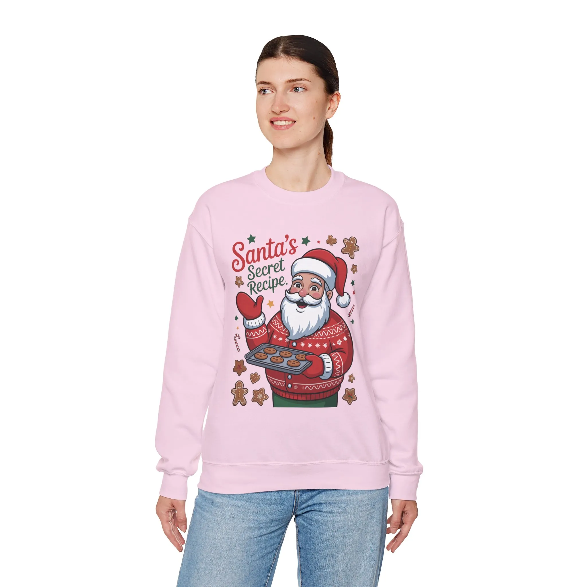 Santa's Secret Recipe Sweatshirt, Funny Christmas Baking Sweater - Image 24