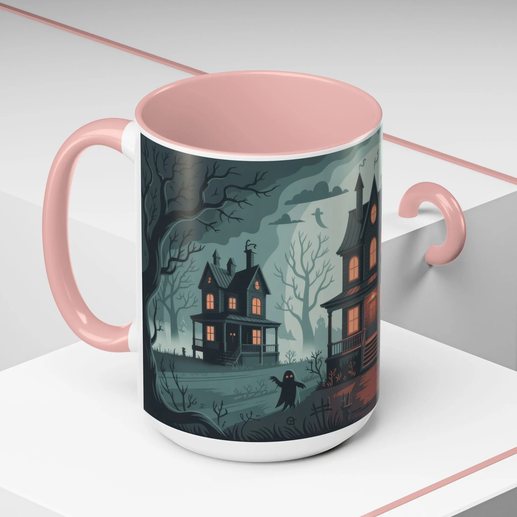 Haunted Mansion Mug, Ghostly Gothic Forest Coffee Cup, Spooky Haunted House Halloween Gift for Horror Lovers, Accent Coffee Mug (11, 15oz) - Image 15