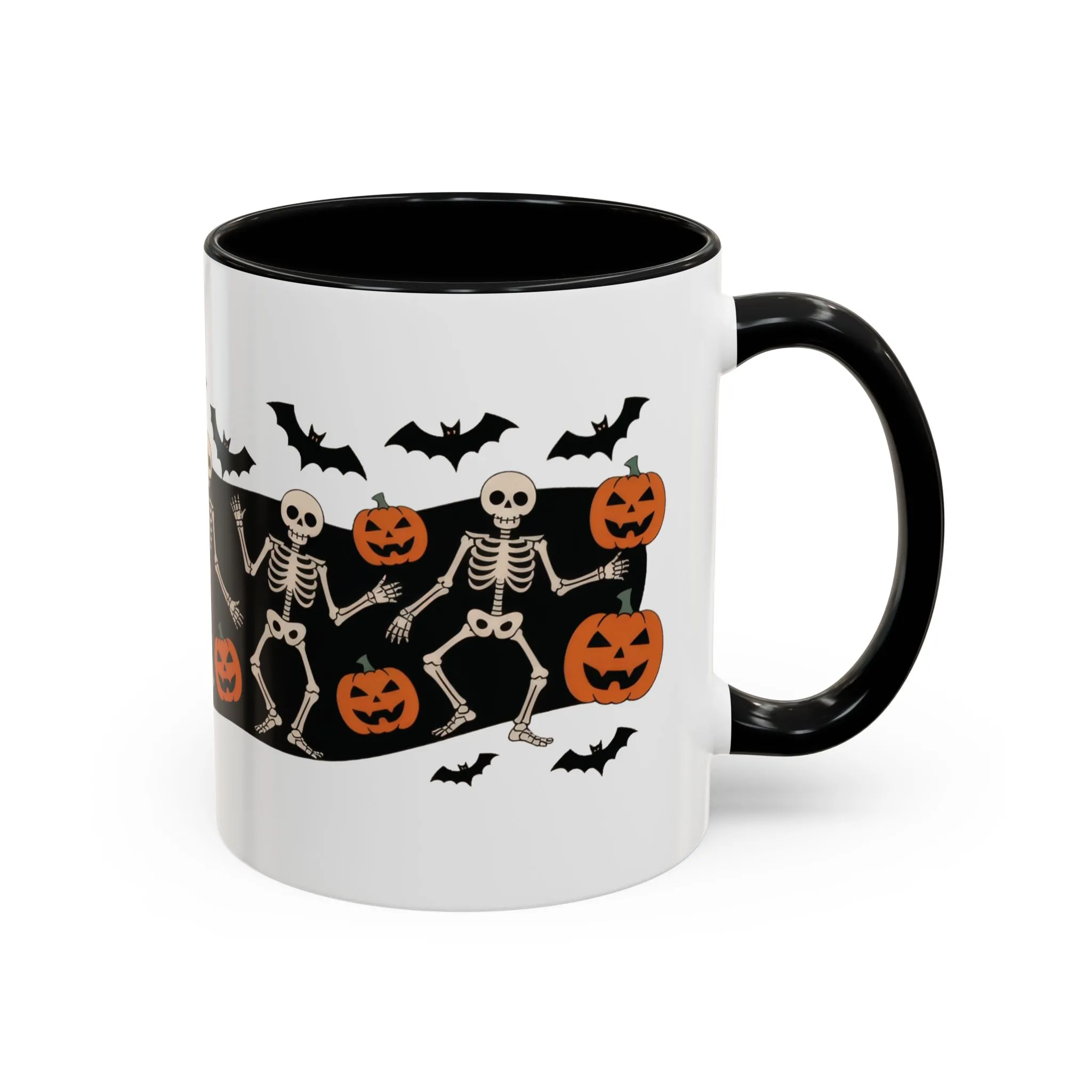 Dancing Skeletons Halloween Mug, Funny Spooky Pumpkin Coffee Cup, Cute Skeleton Dance Mug, Festive Fall Gift, Accent Coffee Mug (11, 15oz) - Image 7