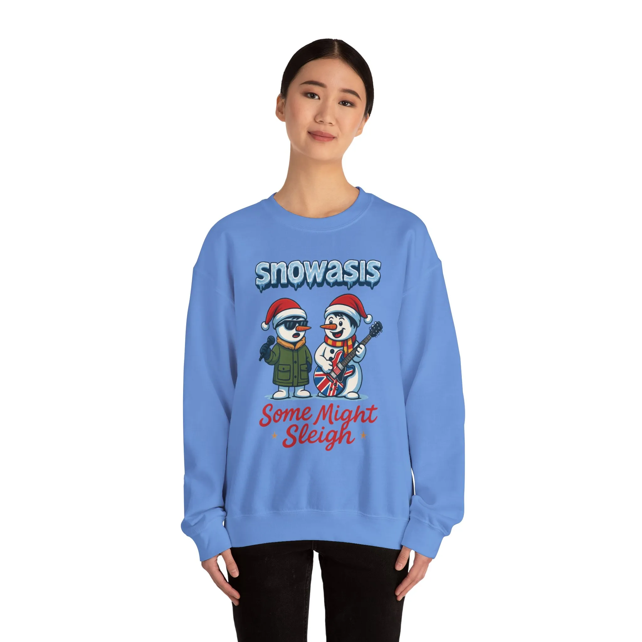 Snowasis Some Might Sleigh Women's Christmas Sweatshirt, Funny Retro Holiday Jumper - Image 17