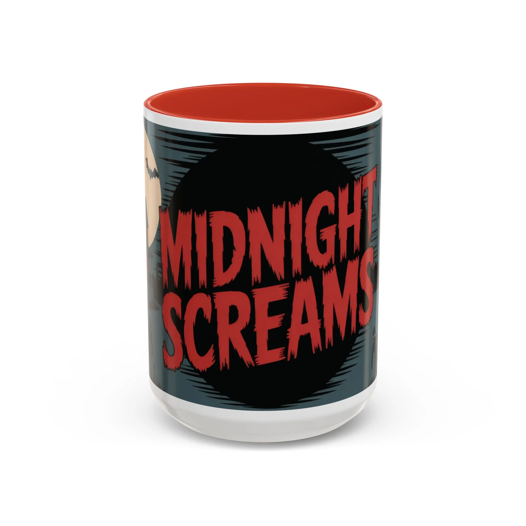 Midnight Screams Mug, Retro Horror Movie Poster Coffee Cup, Gothic Halloween Gift for Horror Lovers, Accent Coffee Mug (11, 15oz) - Image 16