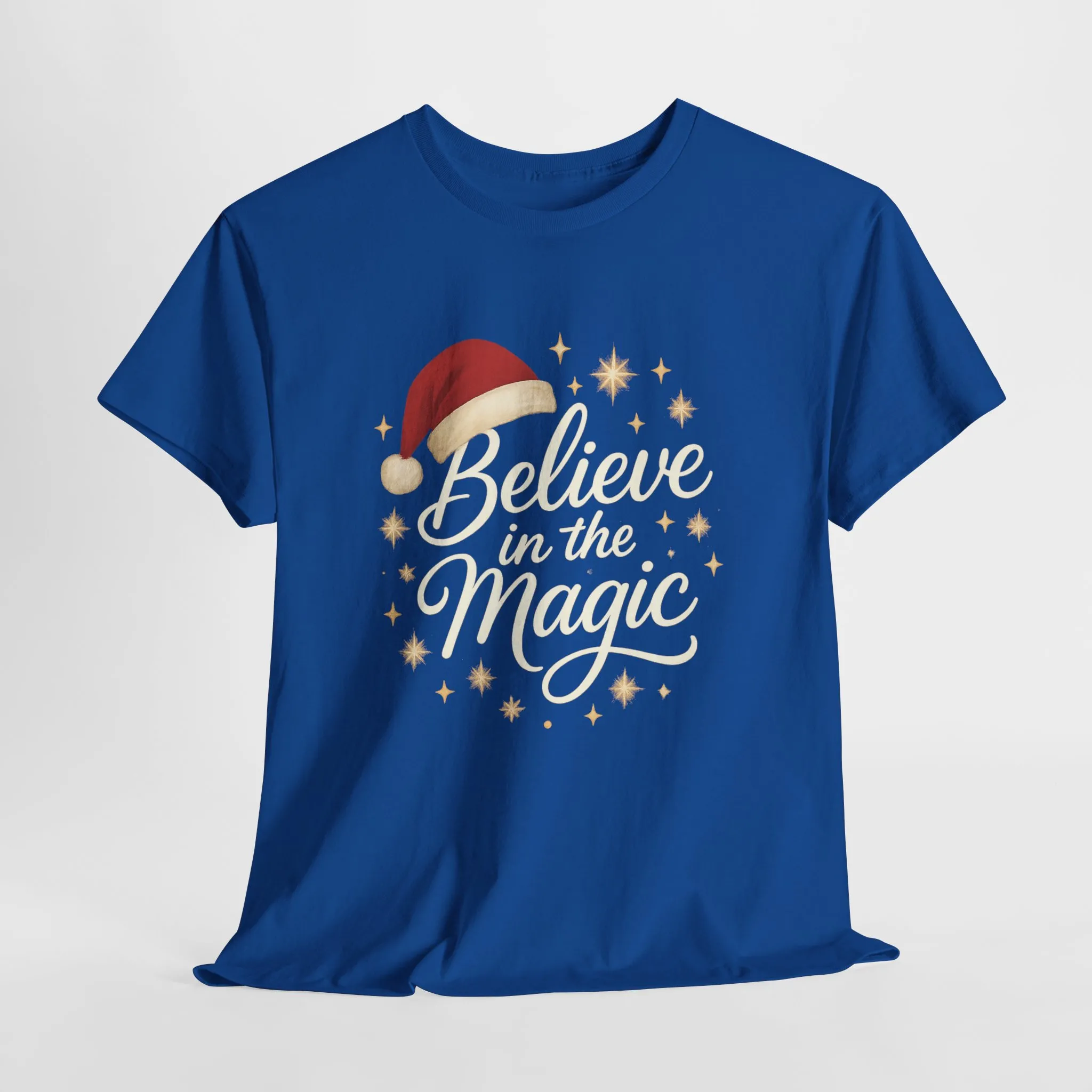 Believe in the Magic Christmas Women's Shirt, Santa Hat Holiday Tee - Image 13