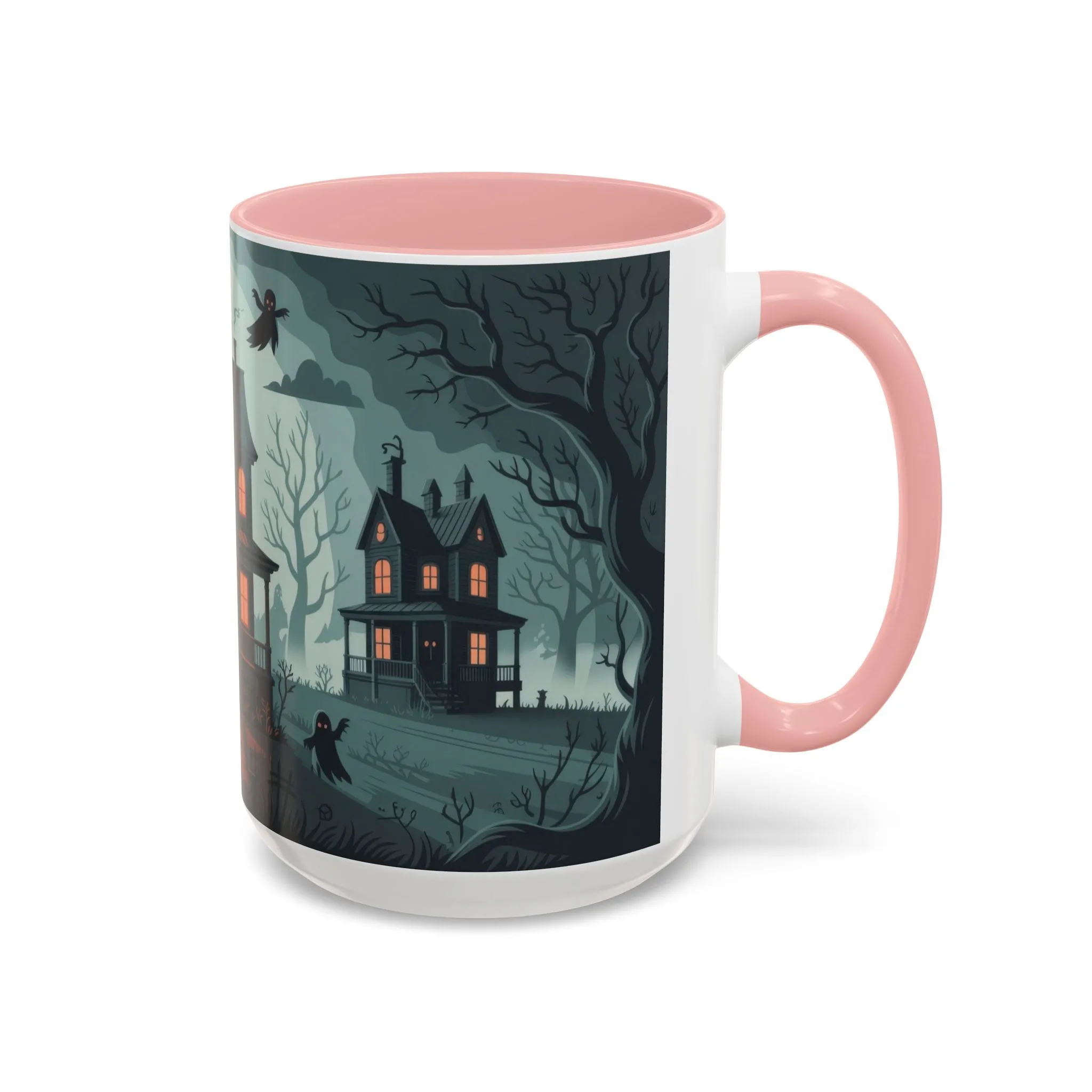 Haunted Mansion Mug, Ghostly Gothic Forest Coffee Cup, Spooky Haunted House Halloween Gift for Horror Lovers, Accent Coffee Mug (11, 15oz) - Image 12