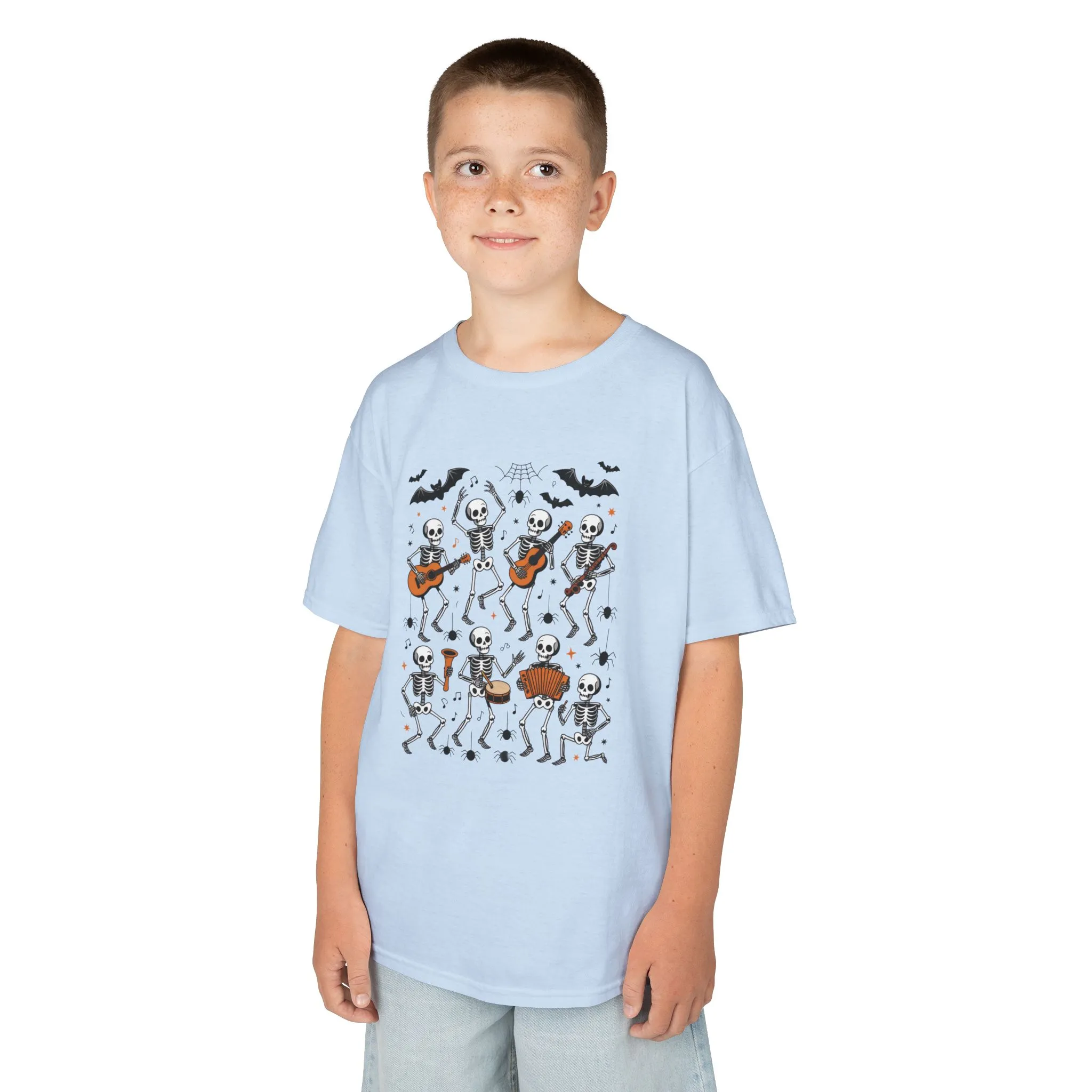 Cute Dancing Skeleton Halloween T-Shirt for Girls Boys, Funny Spooky Band Tee, Kids Halloween Party Top, Cute Fall Outfit Gift - Image 15