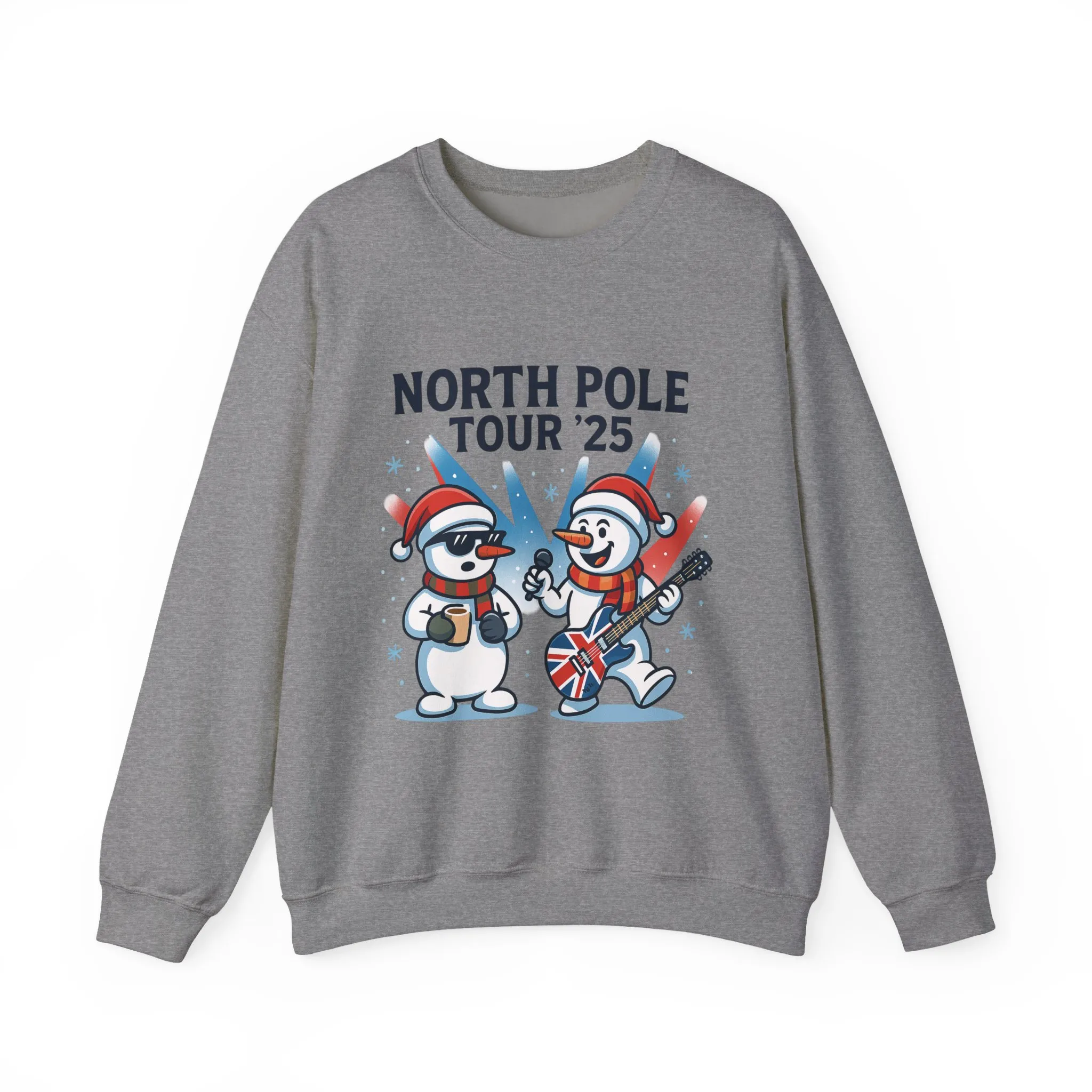 North Pole Tour 25 Women's Christmas Sweatshirt, Funny Rock Holiday Jumper - Image 4