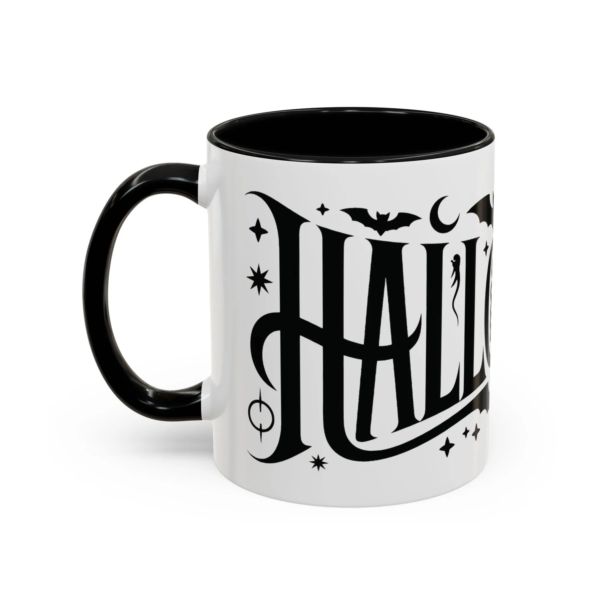 Gothic Halloween Mug, Vintage Typography Coffee Cup, Retro Spooky Aesthetic Gift, Minimal Witchy Academia Drinkware, Coffee Mug (11, 15oz) - Image 8