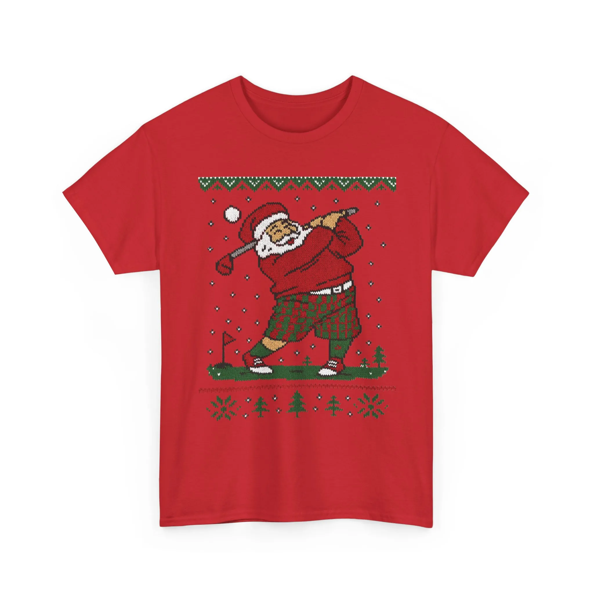 Funny Golfing Santa Christmas T-Shirt, Ugly Christmas Golf Shirt for Men, Holiday Golf Player Tee - Image 25