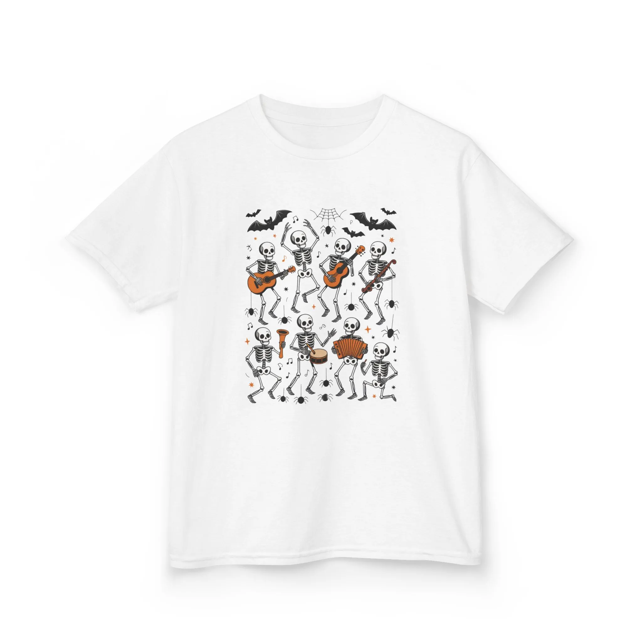 Cute Dancing Skeleton Halloween T-Shirt for Girls Boys, Funny Spooky Band Tee, Kids Halloween Party Top, Cute Fall Outfit Gift - Image 4
