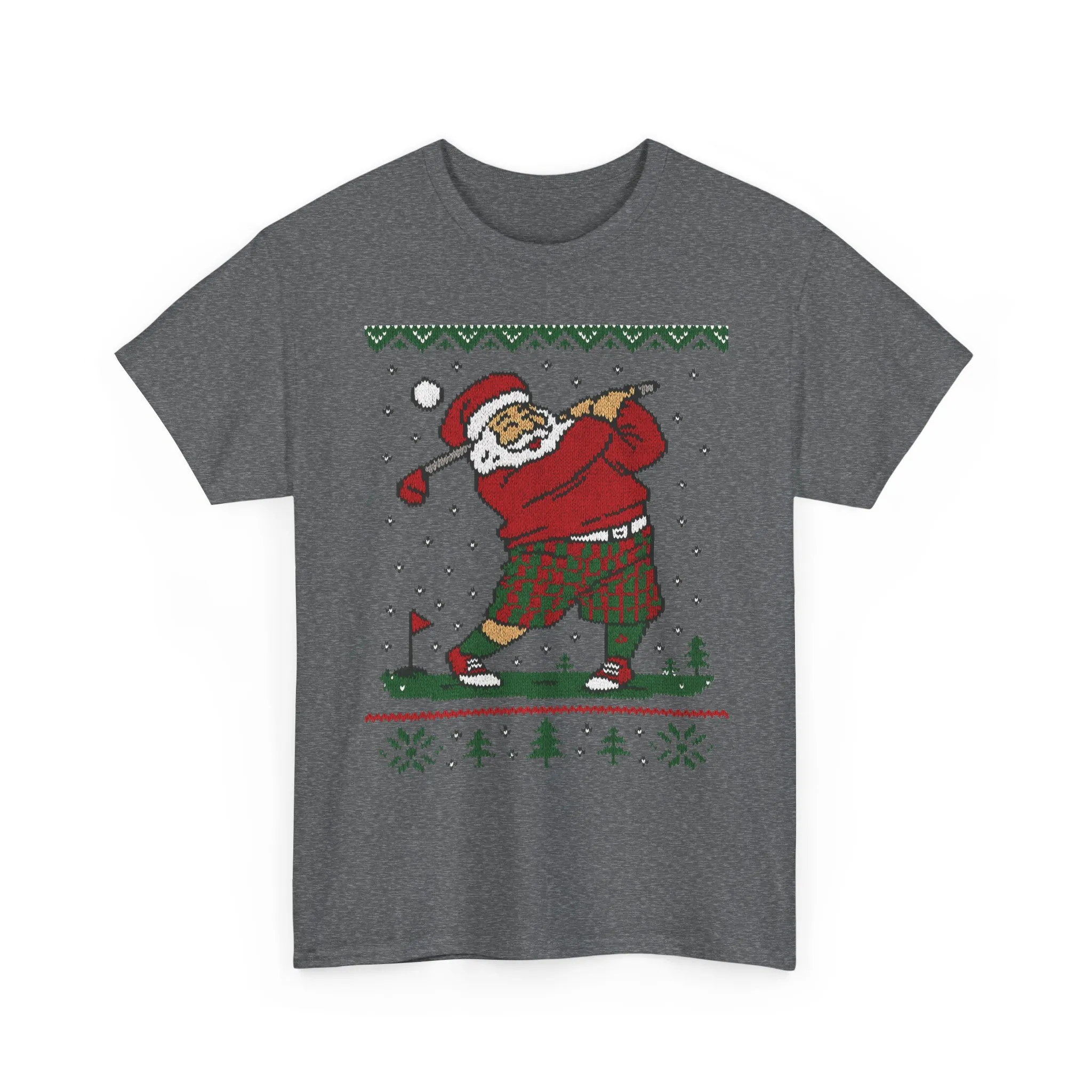 Funny Golfing Santa Christmas T-Shirt, Ugly Christmas Golf Shirt for Men, Holiday Golf Player Tee - Image 10