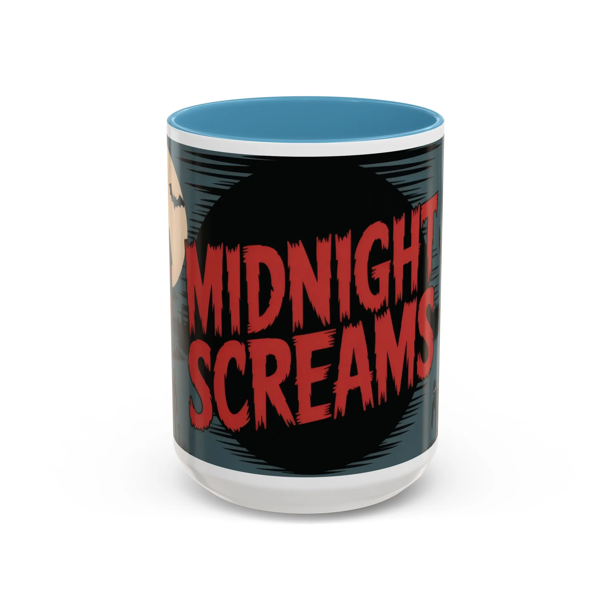 Midnight Screams Mug, Retro Horror Movie Poster Coffee Cup, Gothic Halloween Gift for Horror Lovers, Accent Coffee Mug (11, 15oz) - Image 21