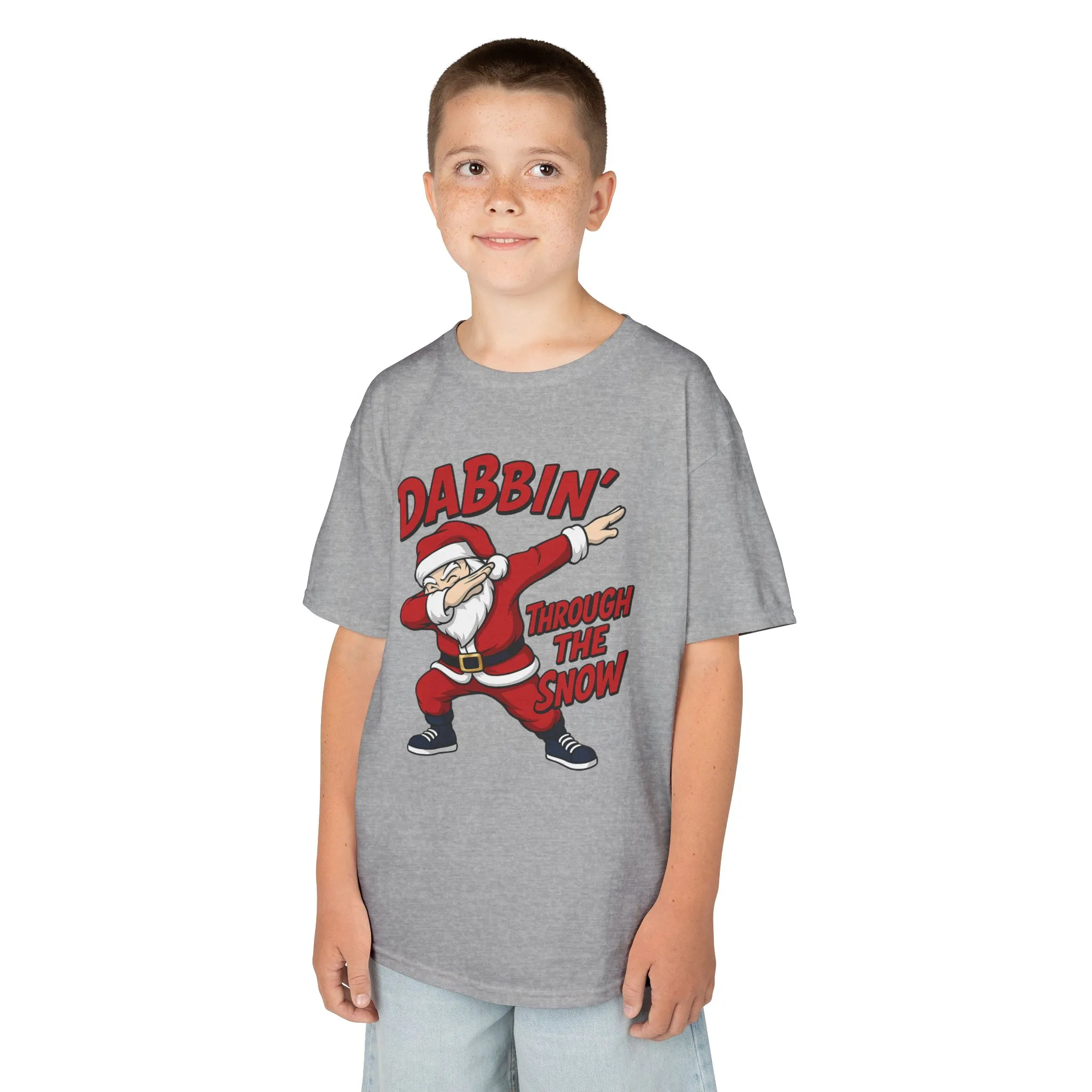 Dabbin Santa Youth Christmas T-Shirt, Funny Holiday Tee for Boys - Image 8