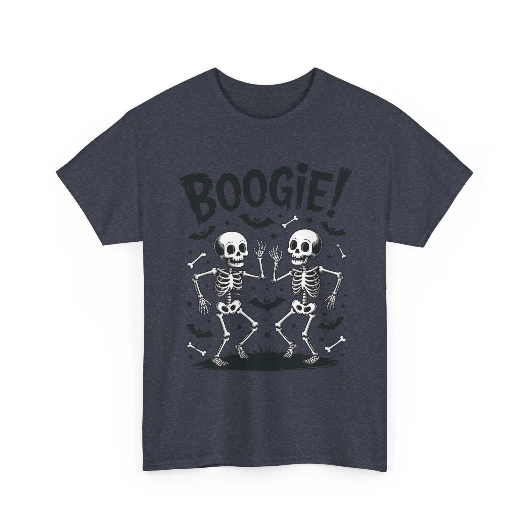 BOOGIE! Dancing Skeleton Halloween Mens's T-Shirt, Funny Spooky Graphic Tee for Men, Men'sHeavy Cotton Tee - Image 19