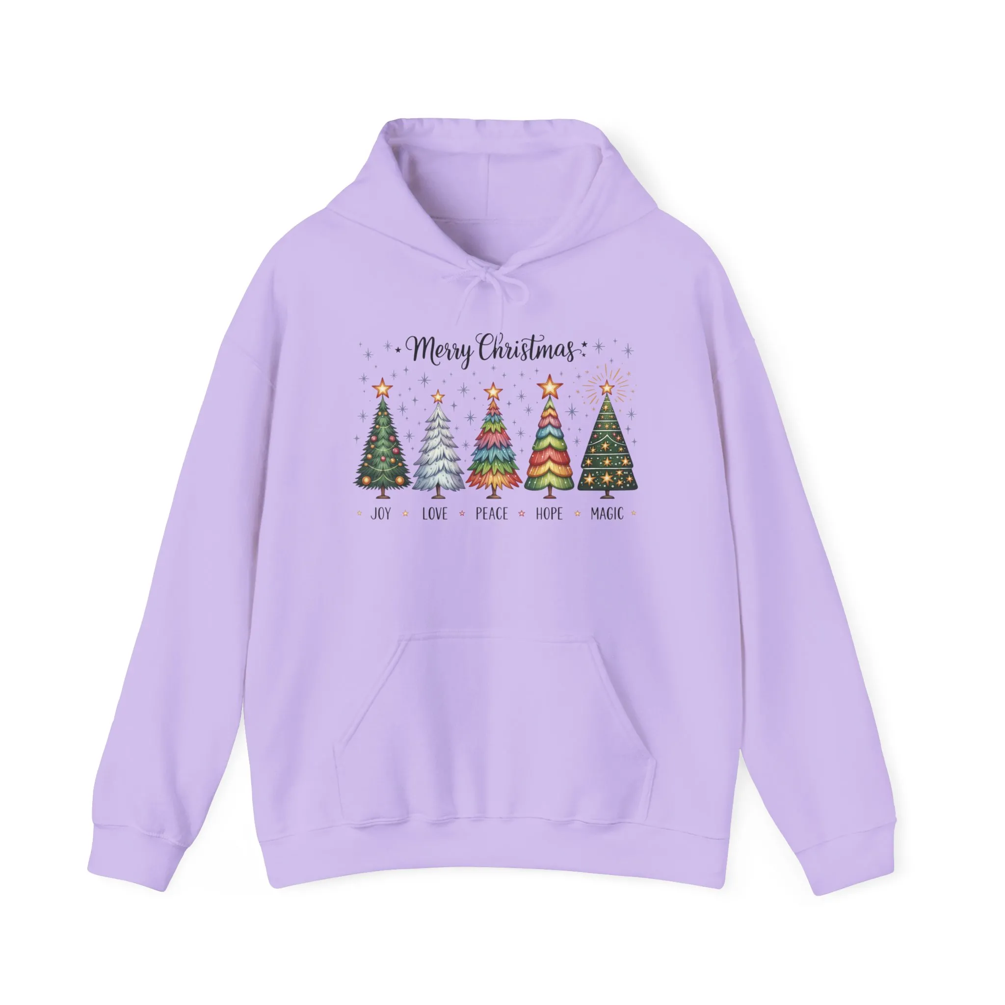 Merry Christmas Women's Hoodie, Joy Love Peace Hope Magic Holiday Hoodie, Women's Heavy Blend™ Hooded Sweatshirt - Image 25