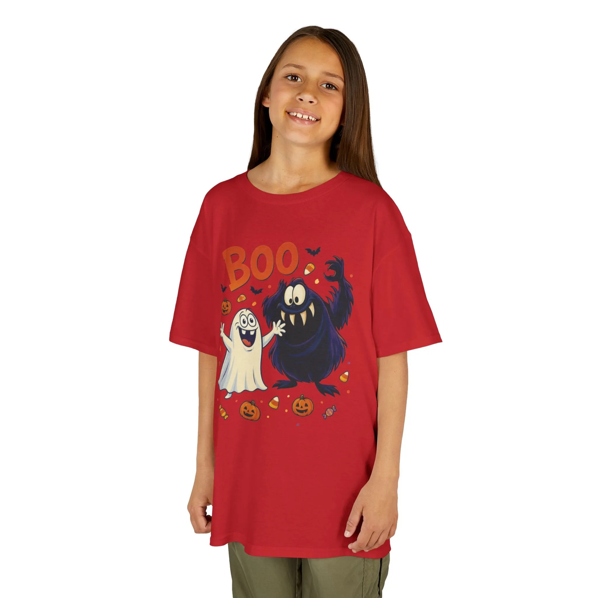 Kids Halloween T-Shirt BOO! Cute Ghost Monster Shirt, Funny Spooky Graphic Tee for Boys Girls, Halloween Costume Gift - Image 26