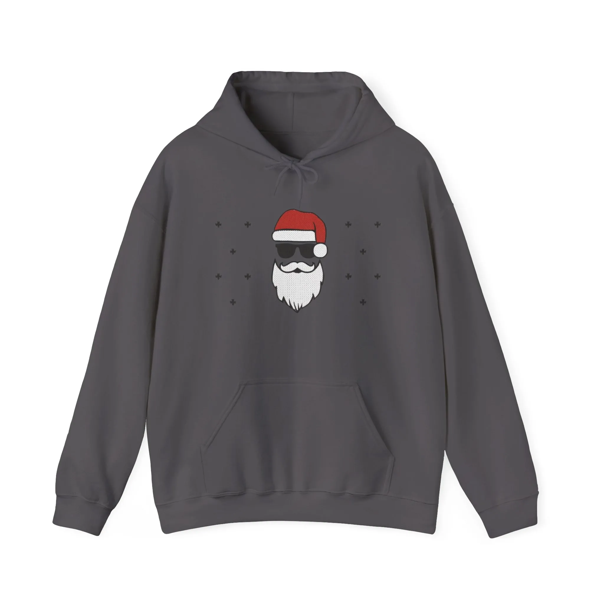Cool Santa Men’s Hoodie, Funny Christmas Sweatshirt, Retro Knit Holiday Style - Image 25