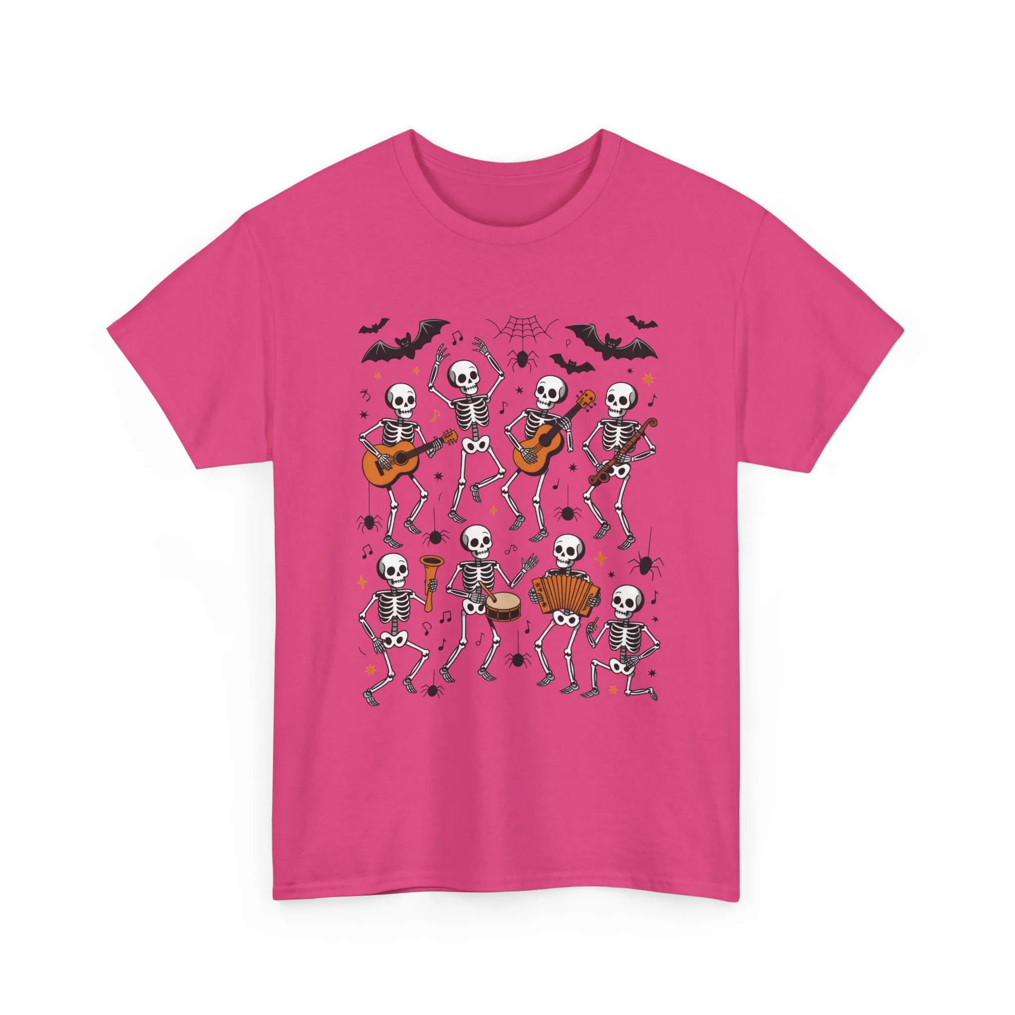 Dancing Skeleton Band Halloween T-Shirt for Women, Funny Spooky Music Tee, Cute Skeleton Party Shirt, Retro Halloween Top Gift Idea - Image 22