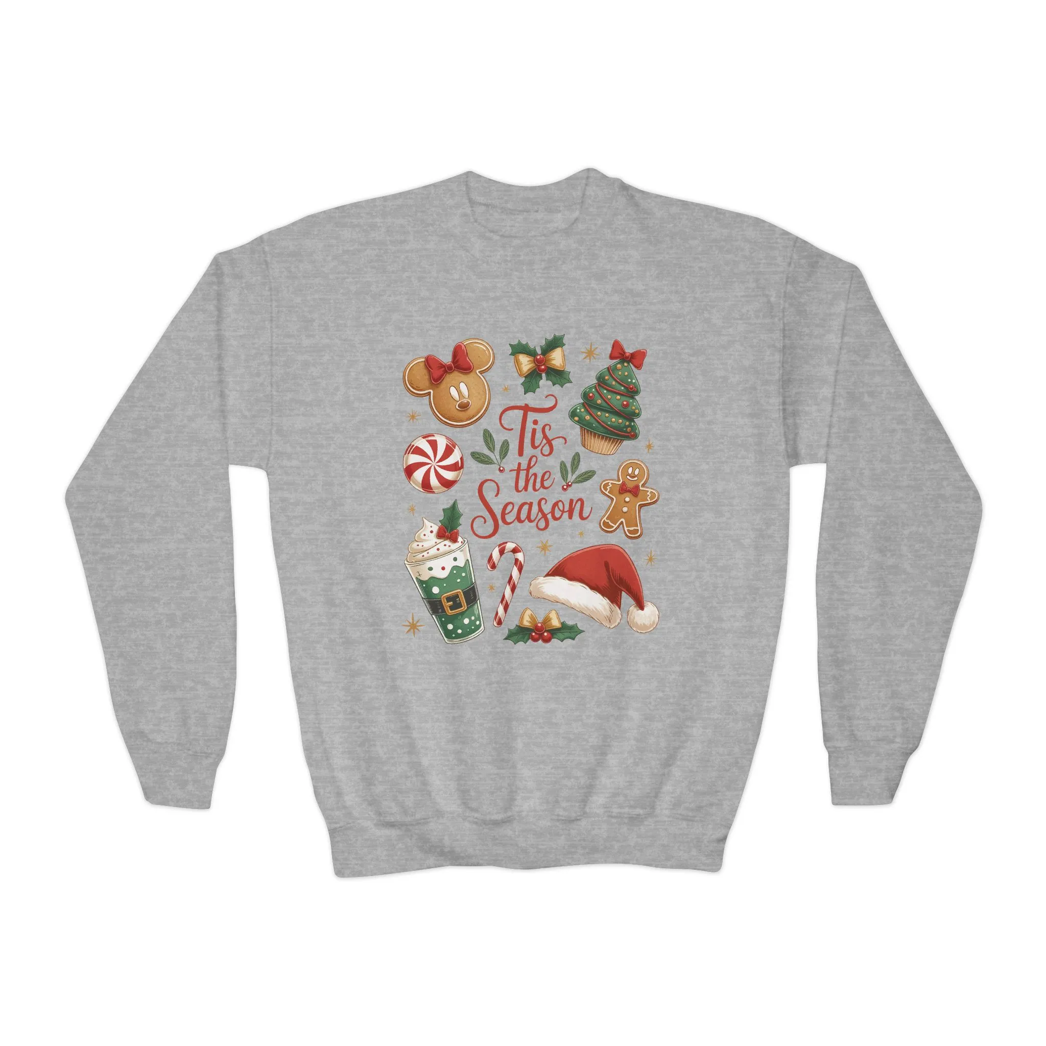 Tis the Season Christmas Sweatshirt for Girls, Cozy Holiday Cookie Jumper, Youth Crewneck Sweatshirt - Image 7