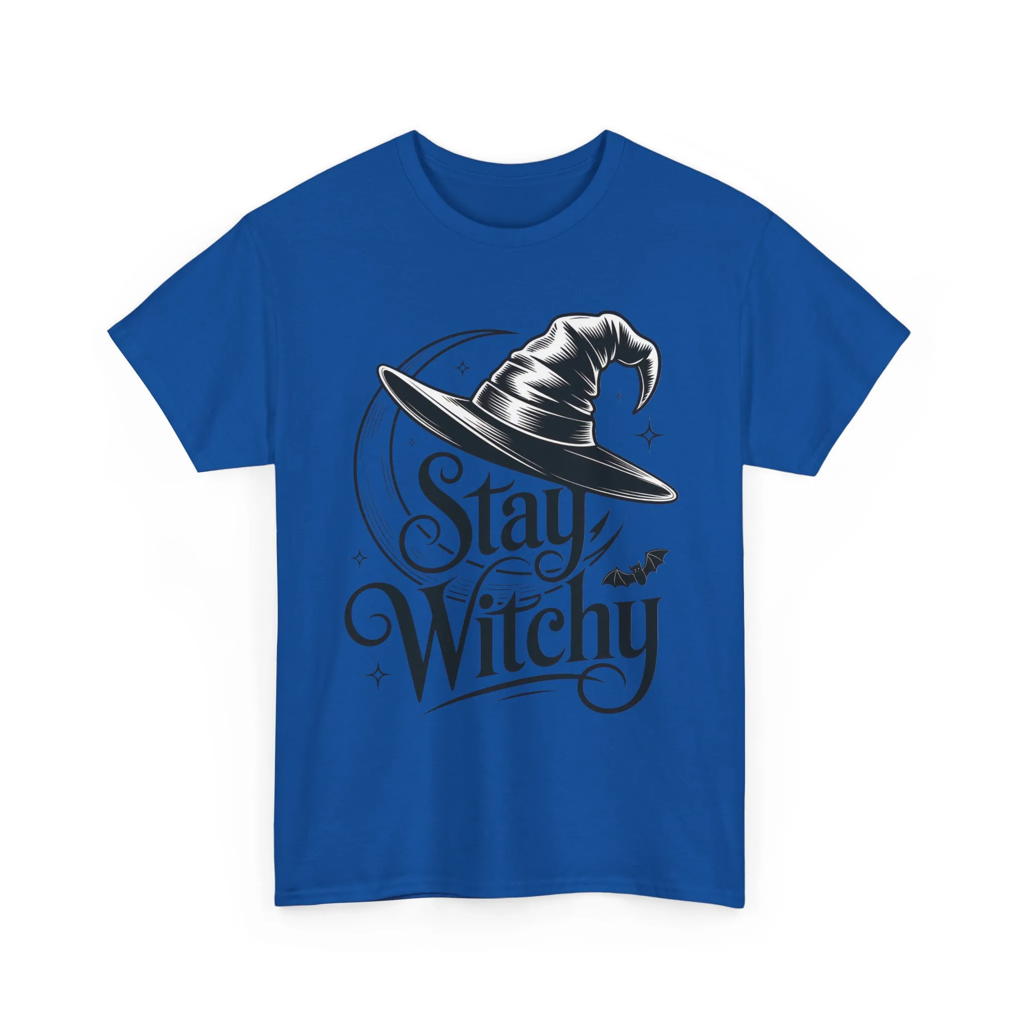 Stay Witchy Gothic Moon Witch Hat Women's T-Shirt, Minimalist Halloween Witchy Graphic Tee - Image 19
